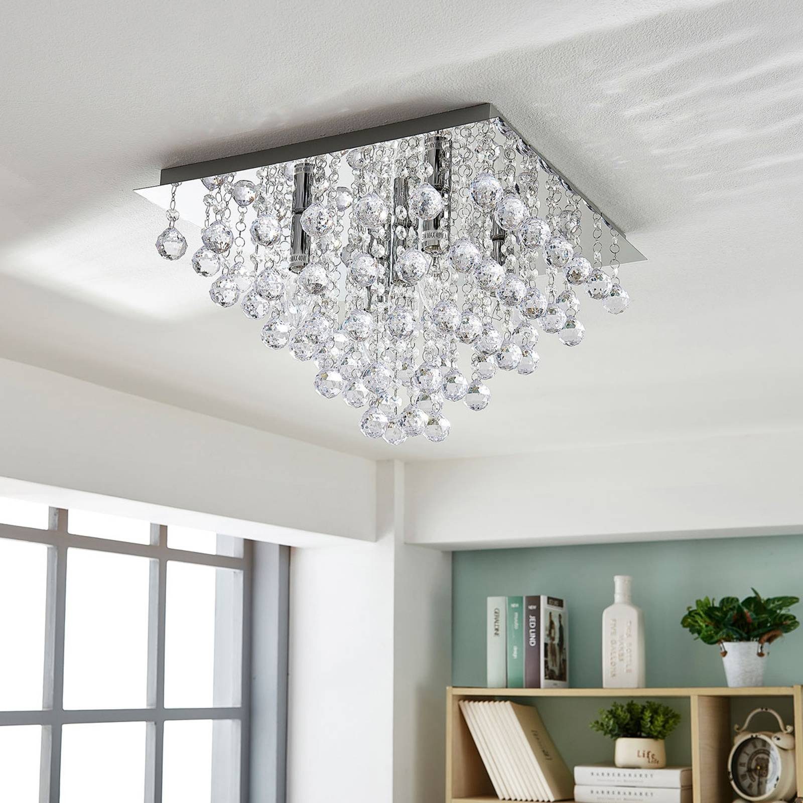 Lindby Deckenleuchten Annica, Metall, Transparent IP20, 5 x 40 W