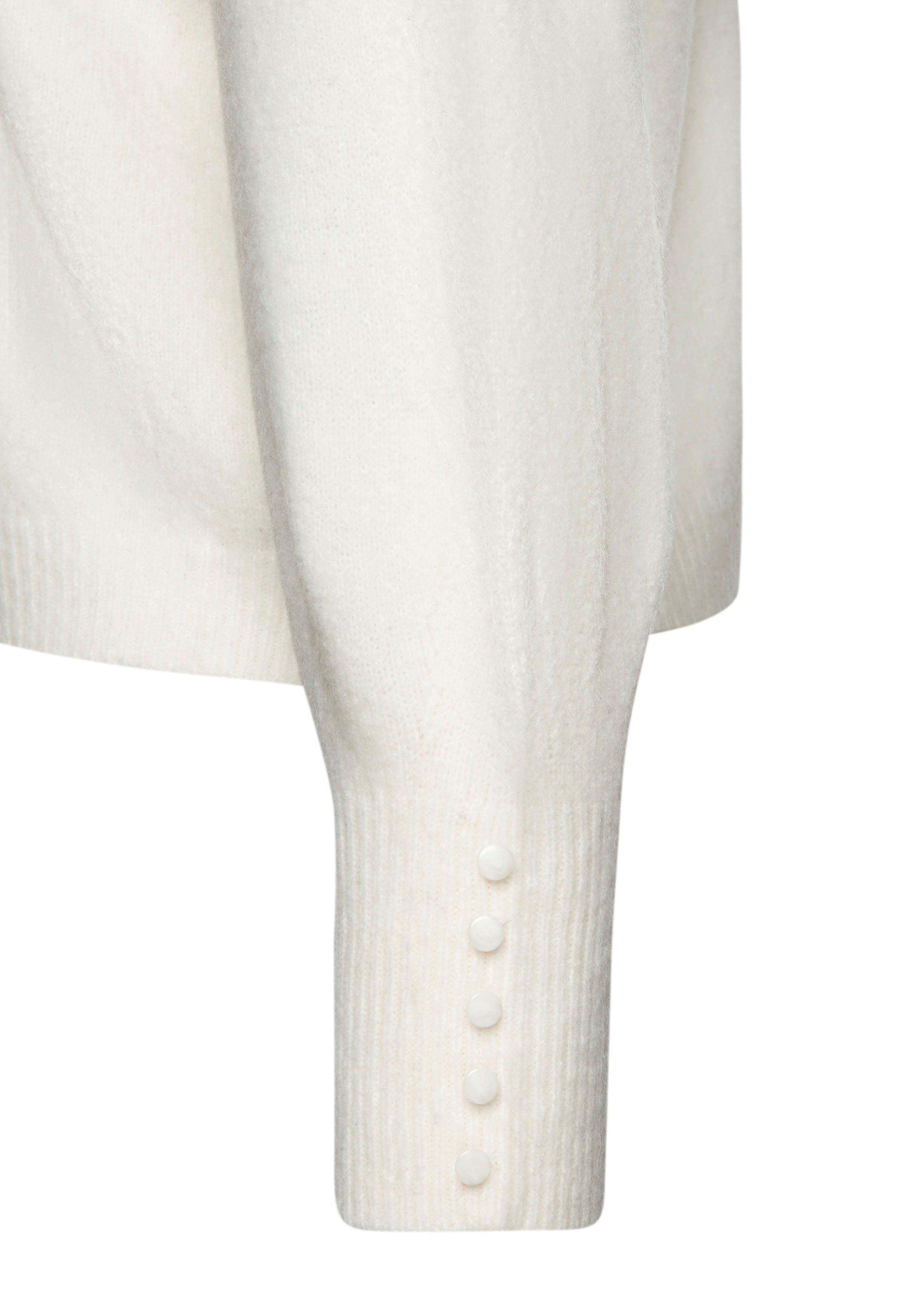 LASCANA Rundhalspullover mit Zierknöpfen an den langen Ärmelbündchen Winterpullover, kuscheliges Basicpullover, softer Strickpullover – Bild 5 von 5