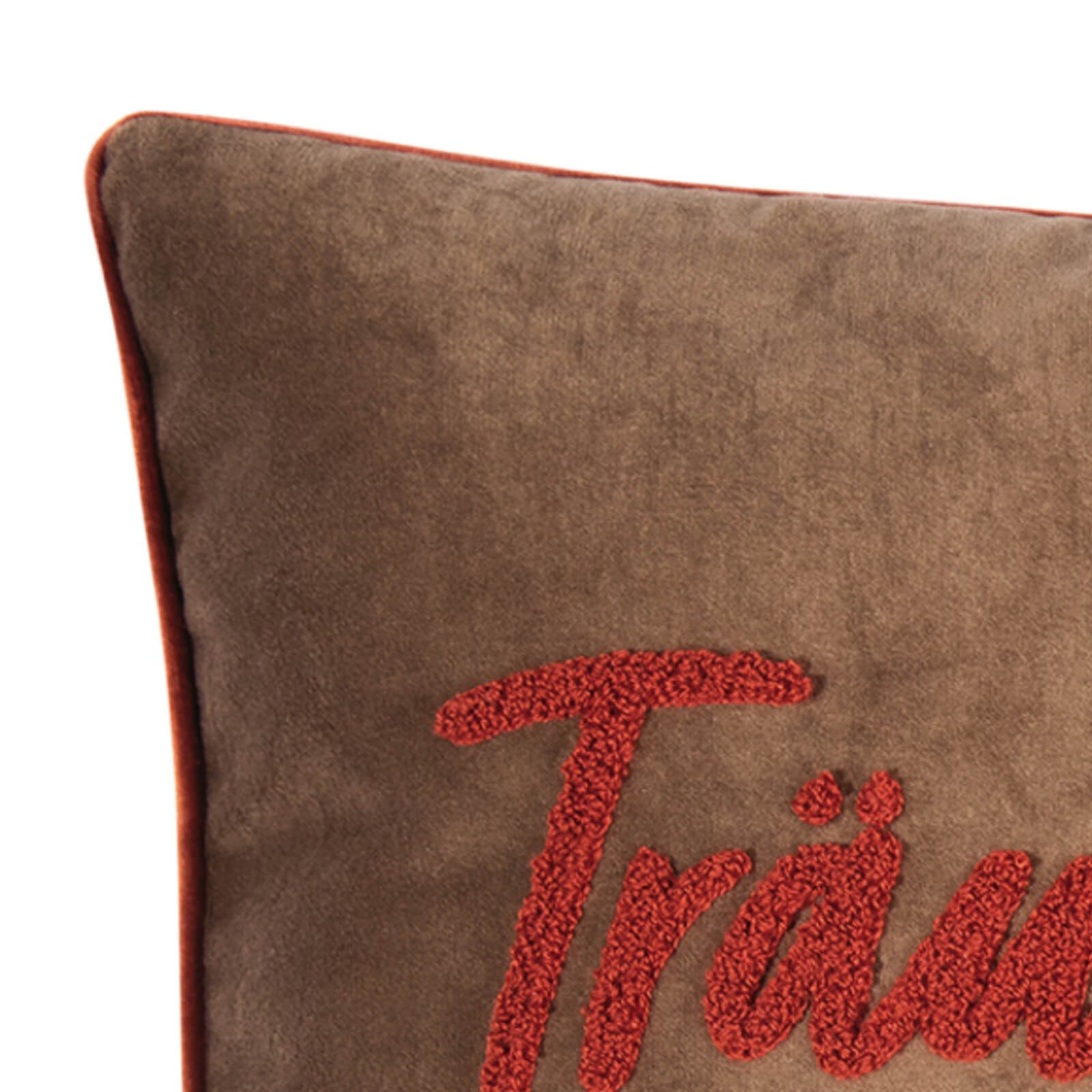 PAD Dekokissen Letters Träum weiter Stone, einfarbig, Schriftzug