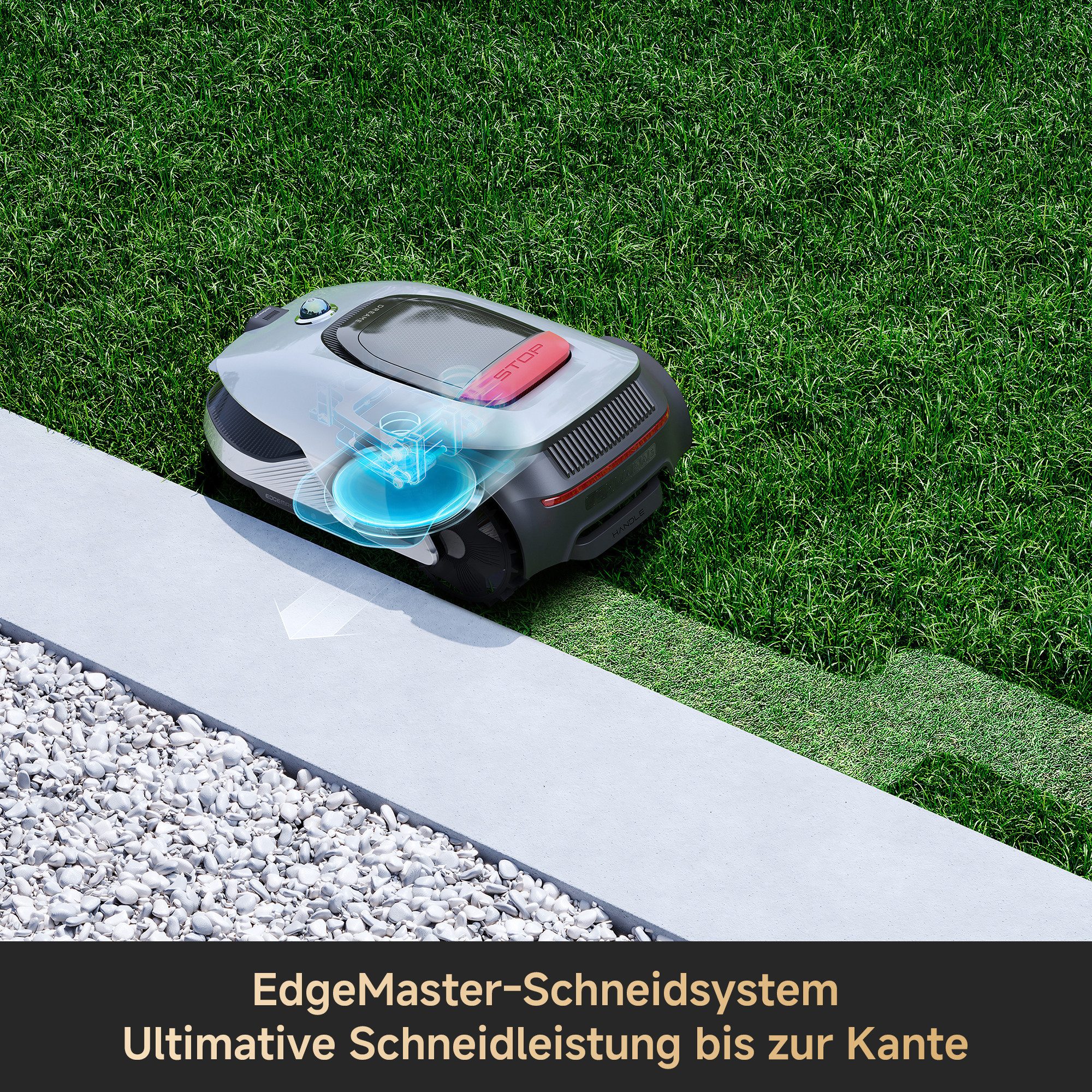 Dreame Rasenmähroboter A2 1200, bis 1200 m² Rasenfläche, Kantenschnittsystem, automatische Begrenzungseinrichtung, KI-Kamera