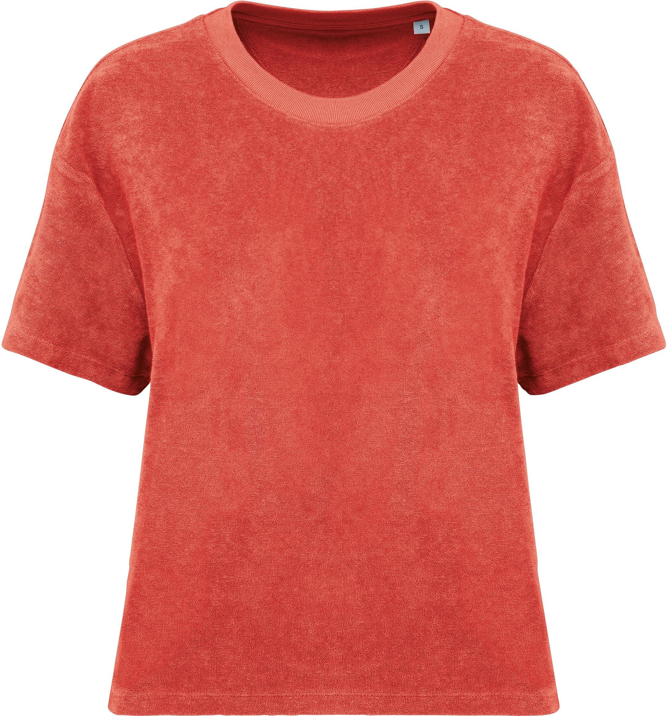 Native Spirit Rundhalsshirt Damen-T-Shirt aus Frottee