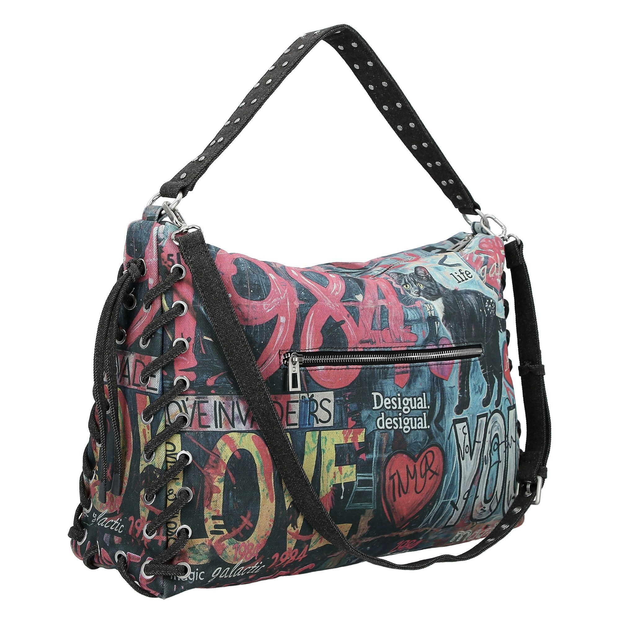 Desigual Schultertasche Pizzicato, Baumwolle