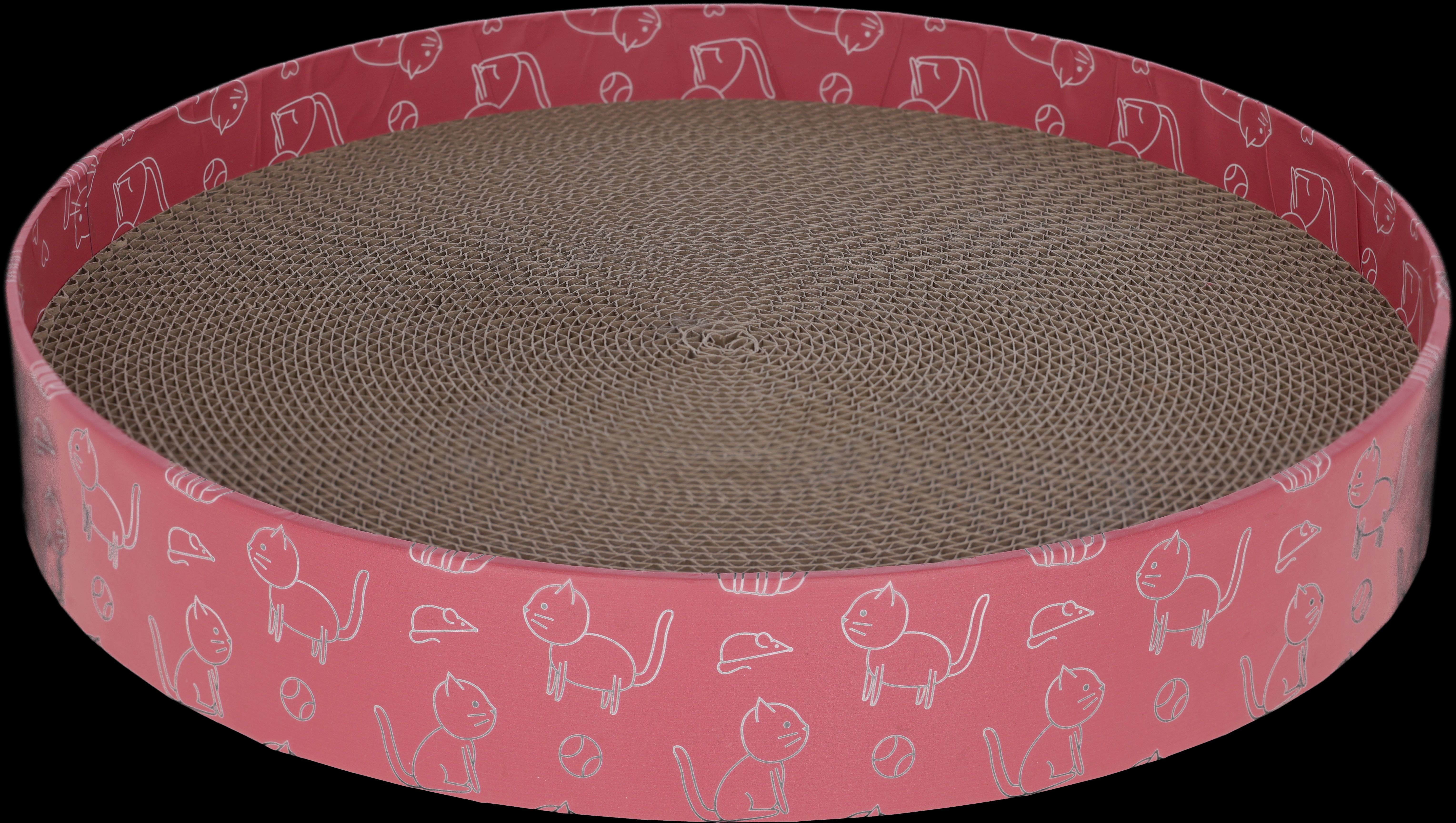 Kerbl Tierhaus Kerbl Katzenkratzbett Circle aus Pappe (Katzenbett, pink, Ø34cm) 84441