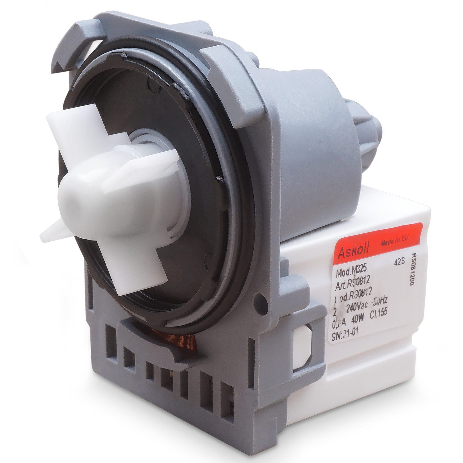 VIOKS Elektropumpe Ablaufpumpe Ersatz für AEG 132069901/8, Askoll Pumpenmotor für Waschmaschine Geschirrspüler