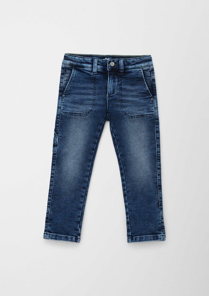 s.Oliver 5-Pocket-Jeans Jeans Pelle / Regular Fit / Mid Rise / Straight Leg  Waschung, der Bund ist Mid Rise, hat ein Straight Leg