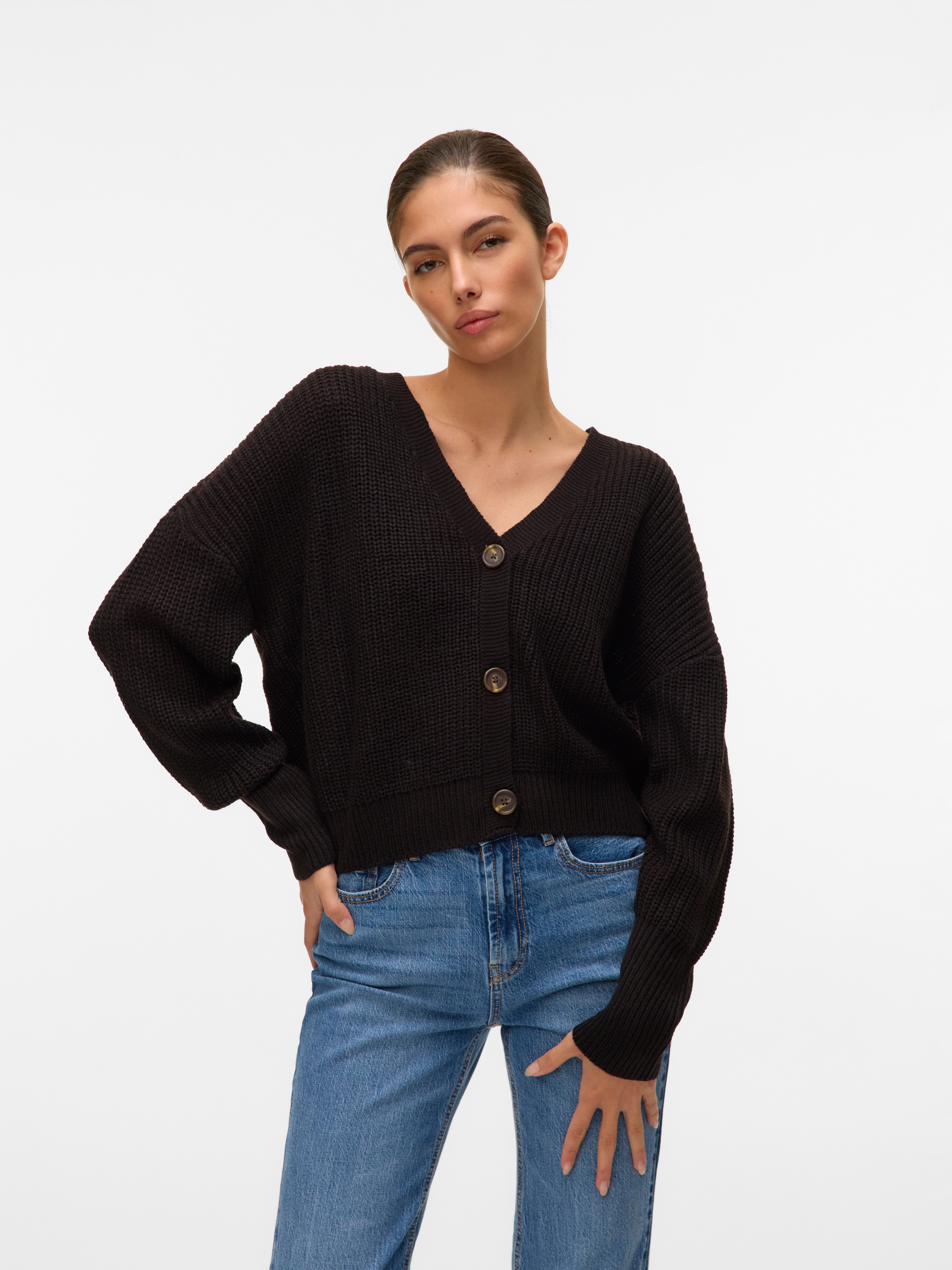 Strickjacke VMLEA LS V-NECK CUFF CARDIGAN