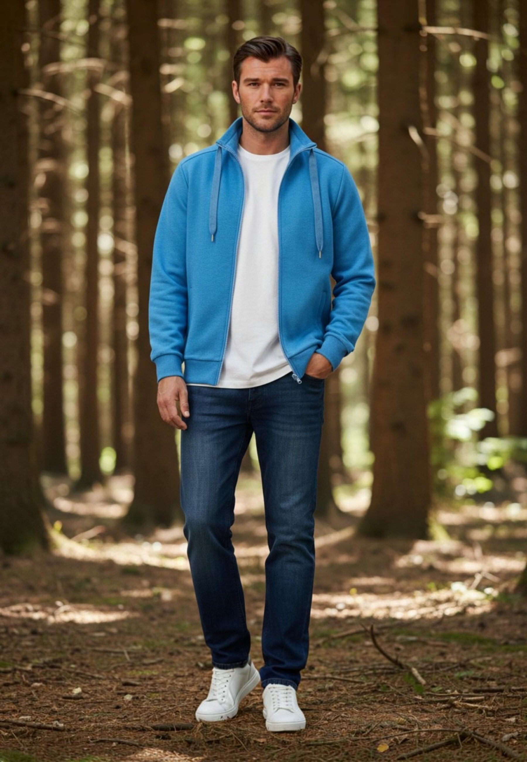 salzhaut Sweatjacke MOOL Herren normale Passform komfortabler Fit, nordisch klar – entspannter Look mit Haltung