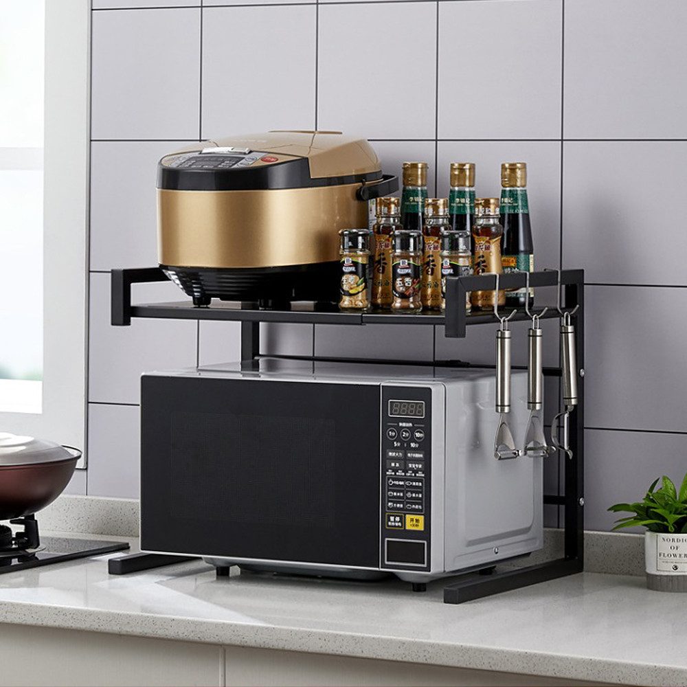 JEOBEST Regalelement Küchenregal Mikrowellenregal, längenverstellbares Mikr günstig online kaufen