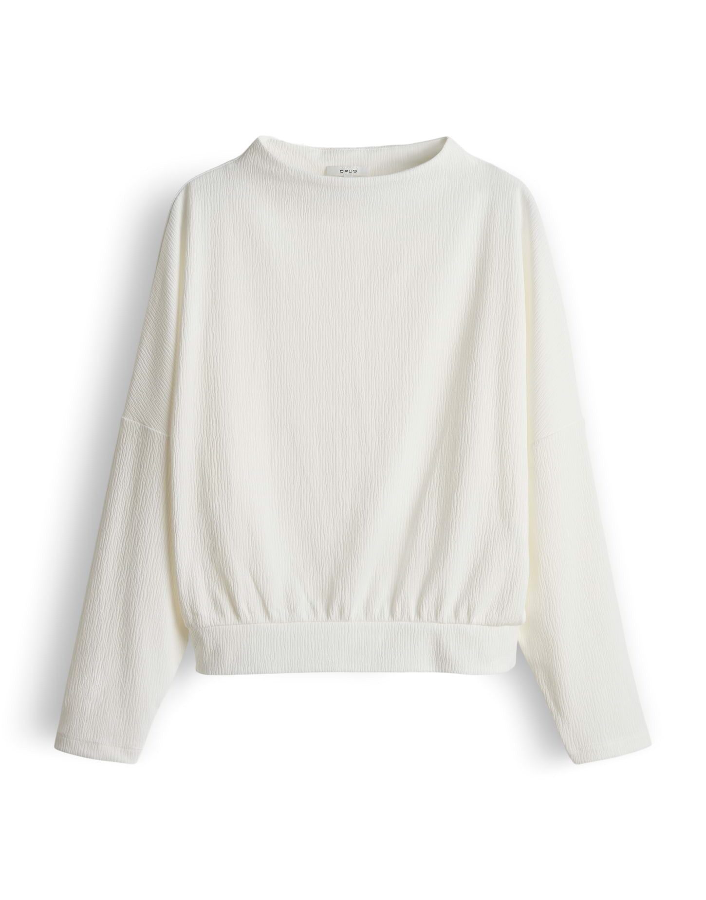 OPUS Langarmshirt SIFRESH mit dezenter Struktur Lockere Passform, schmal zulaufender Schnitt, langer Fledermausärmel