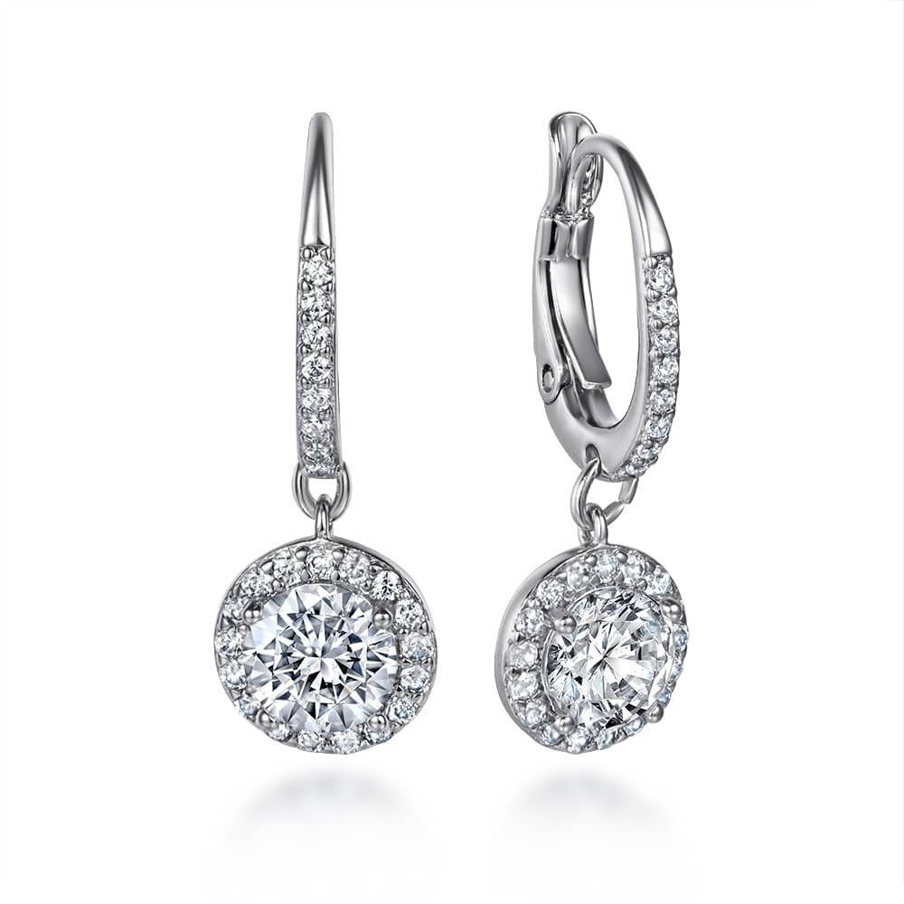 Lisandra Scott Paar Creolen Ohrringe Kristallpavé mit Steinen und Tropfen A günstig online kaufen