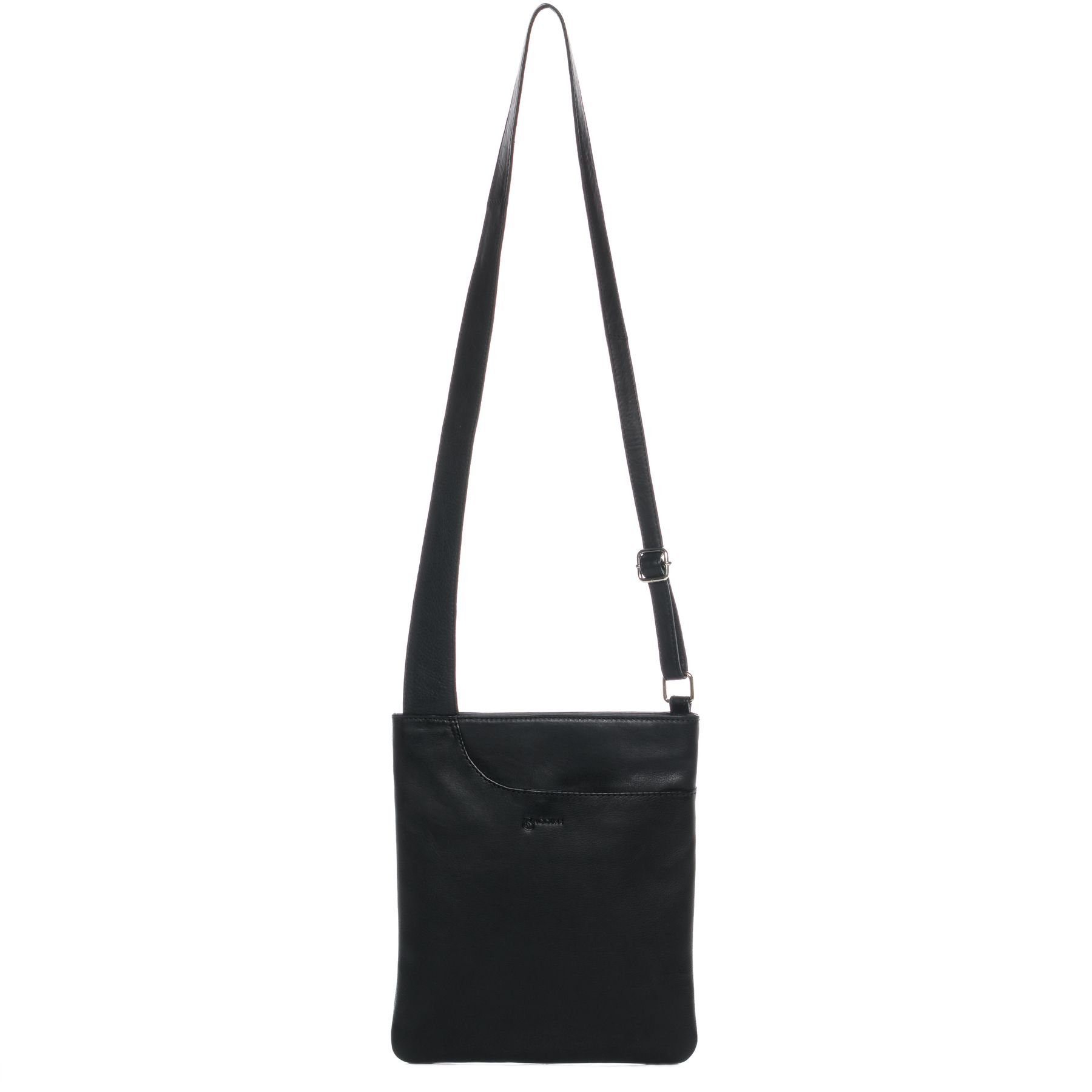 BACCINI Umhängetasche echt Leder Umhängetasche groß schwarz, Crossbody Bag Echtleder für Damen, Umhängetasche schwarz