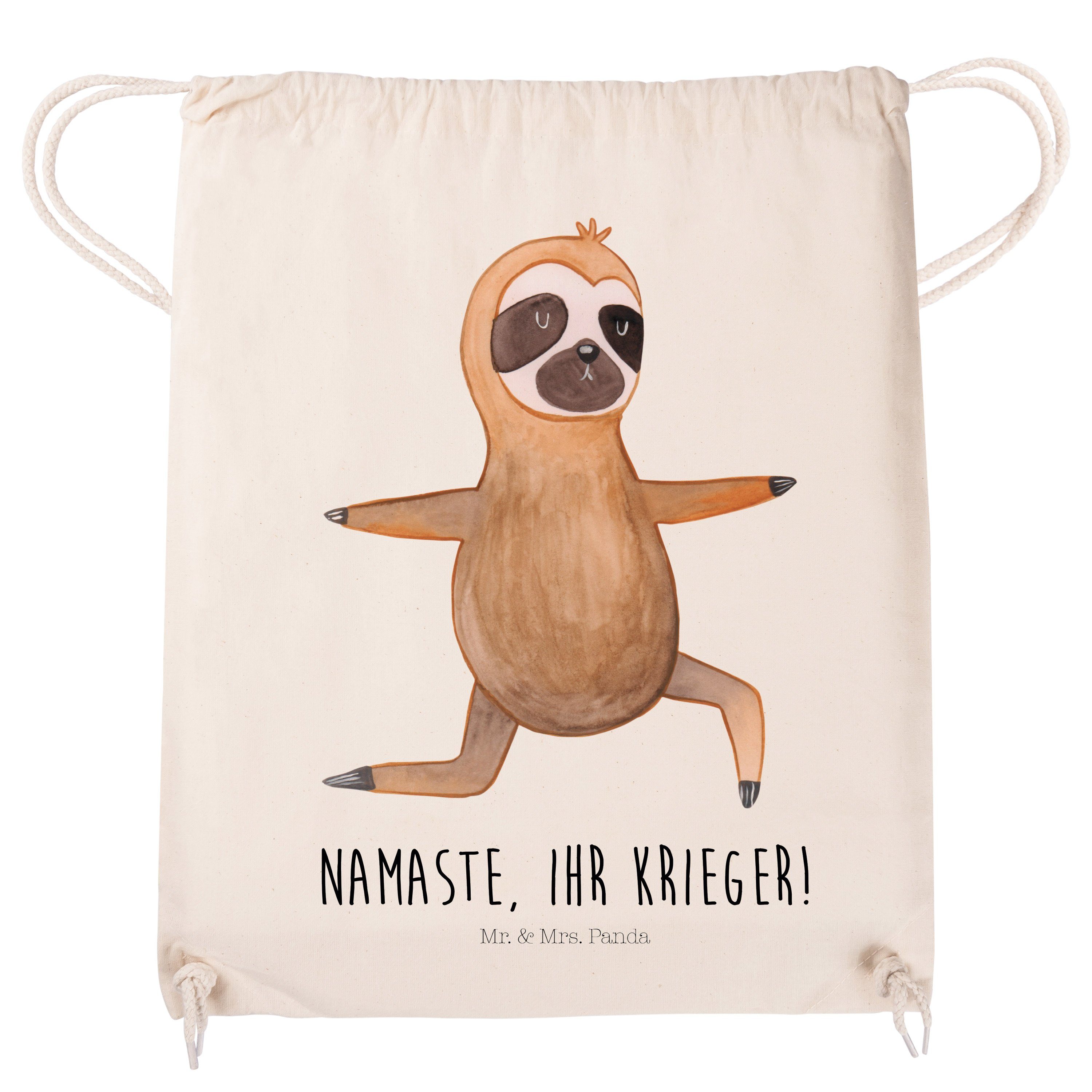 Mr. & Mrs. Panda Tas Entspannung, Meditation, (1-tlg) Sporttasche Faultier - Yoga - Transparent Geschenk