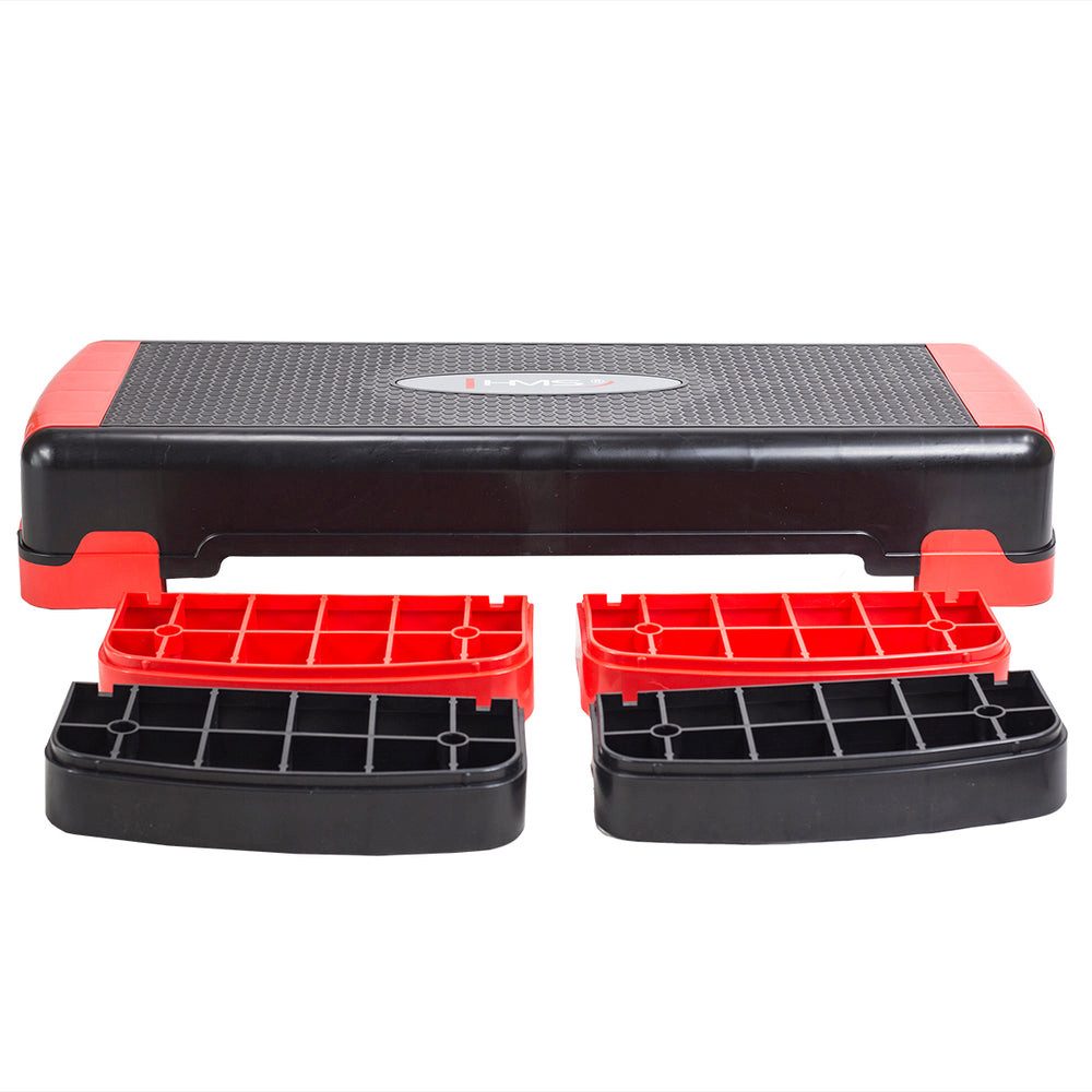 HMS Stepper Steppbrett Aerobicboard Fitnesstrainer (Spar-Set, 1-tlg., 90 x 32 cm rutschfest), 3-stufig höhenverstellbar, rutschfest, bis 200 kg