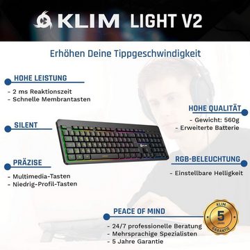 KLIM Light V2 Gaming-Tastatur (QWERTZ)
