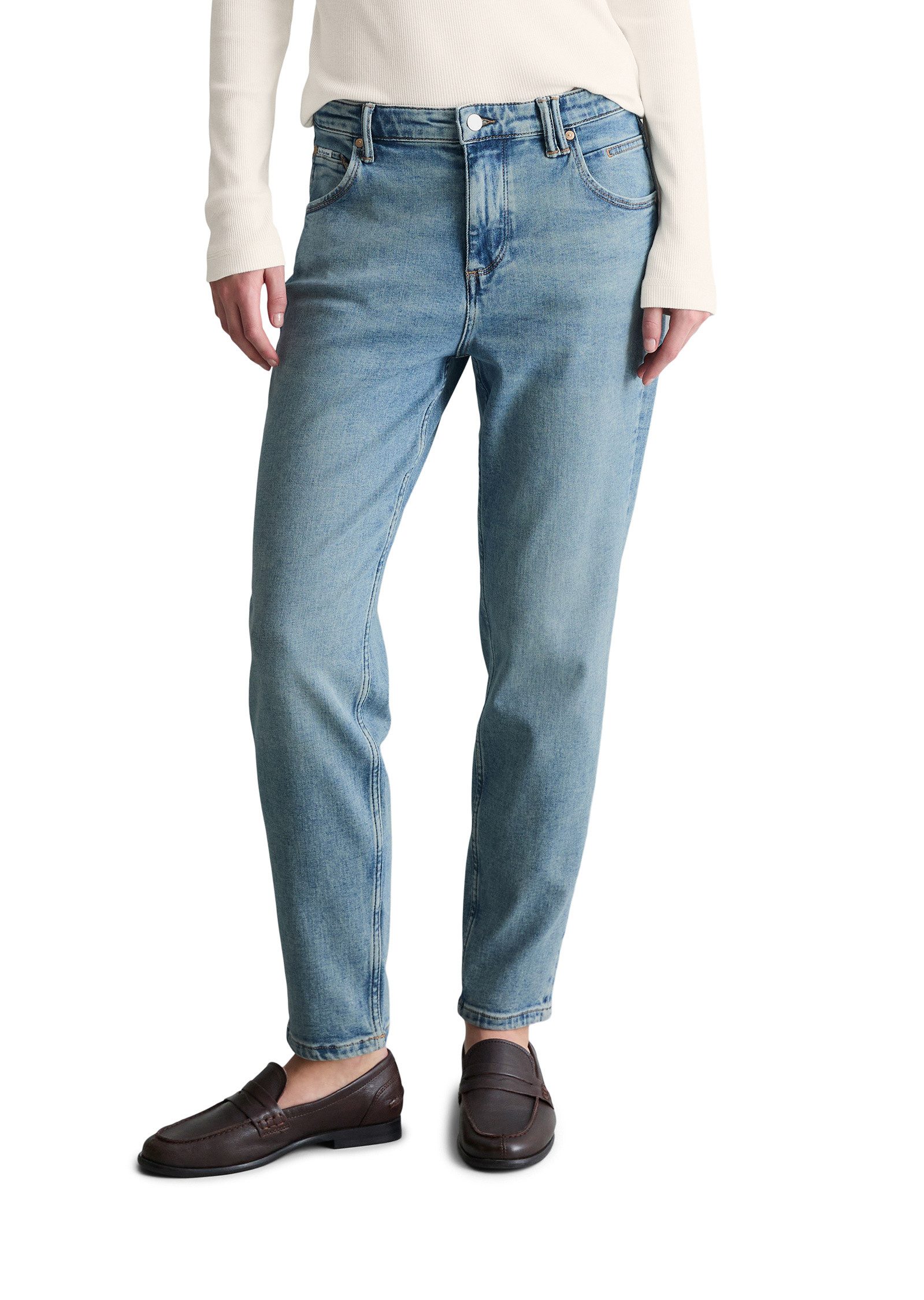 Boyfriend-Jeans aus Organic Cotton-Mix