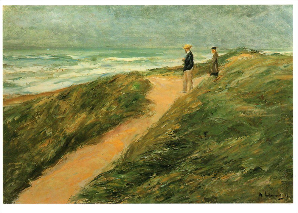 Postkarte Kunstkarte Max Liebermann "Auf der Dühne"