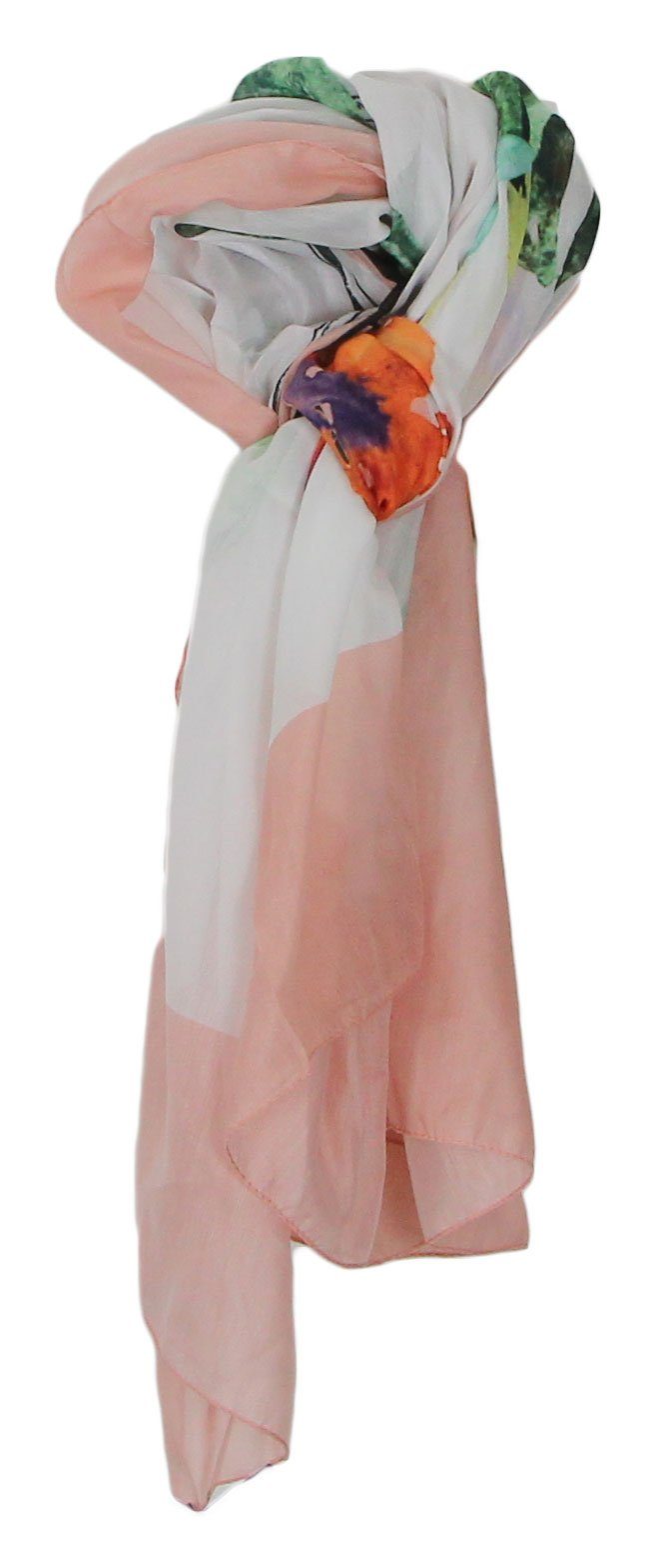 MORE&MORE Modeschal Schal Damenschal Dreiecktuch Halstuch Stolla Quadratisch, Tropical Print