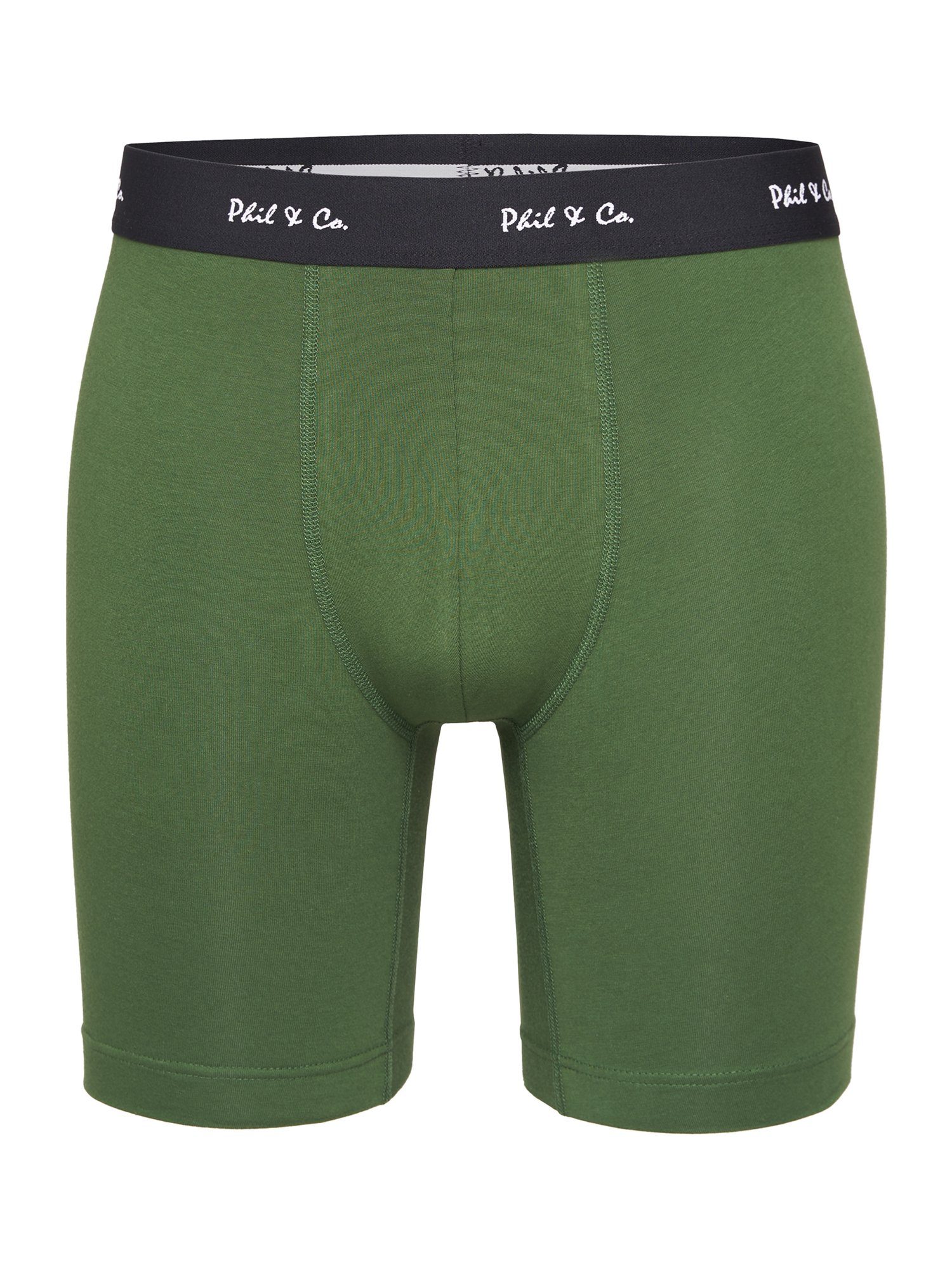 Phil & Co. Langer Boxer Long Boxer Briefs (9-St) Retroshorts - langes Bein - Jersey - ohne störendes Etikett