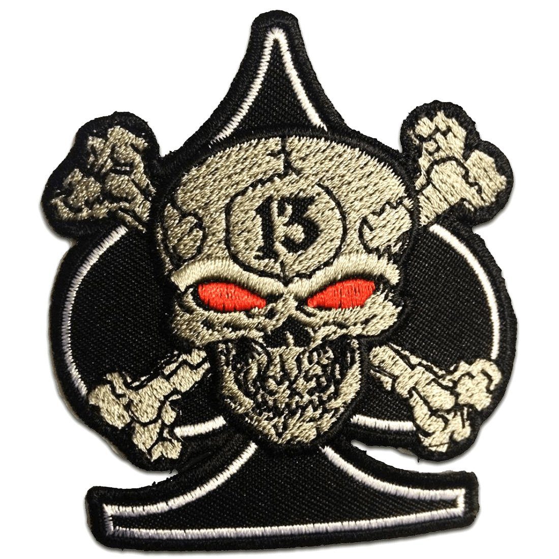 Catch the Patch Aufnäher Bügelbild, Aufbügler, Applikationen, Patches, Flicken, zum aufbügeln, Polyester, 13 Totenkopf Biker - Größe: 8.3 x 7.6 cm