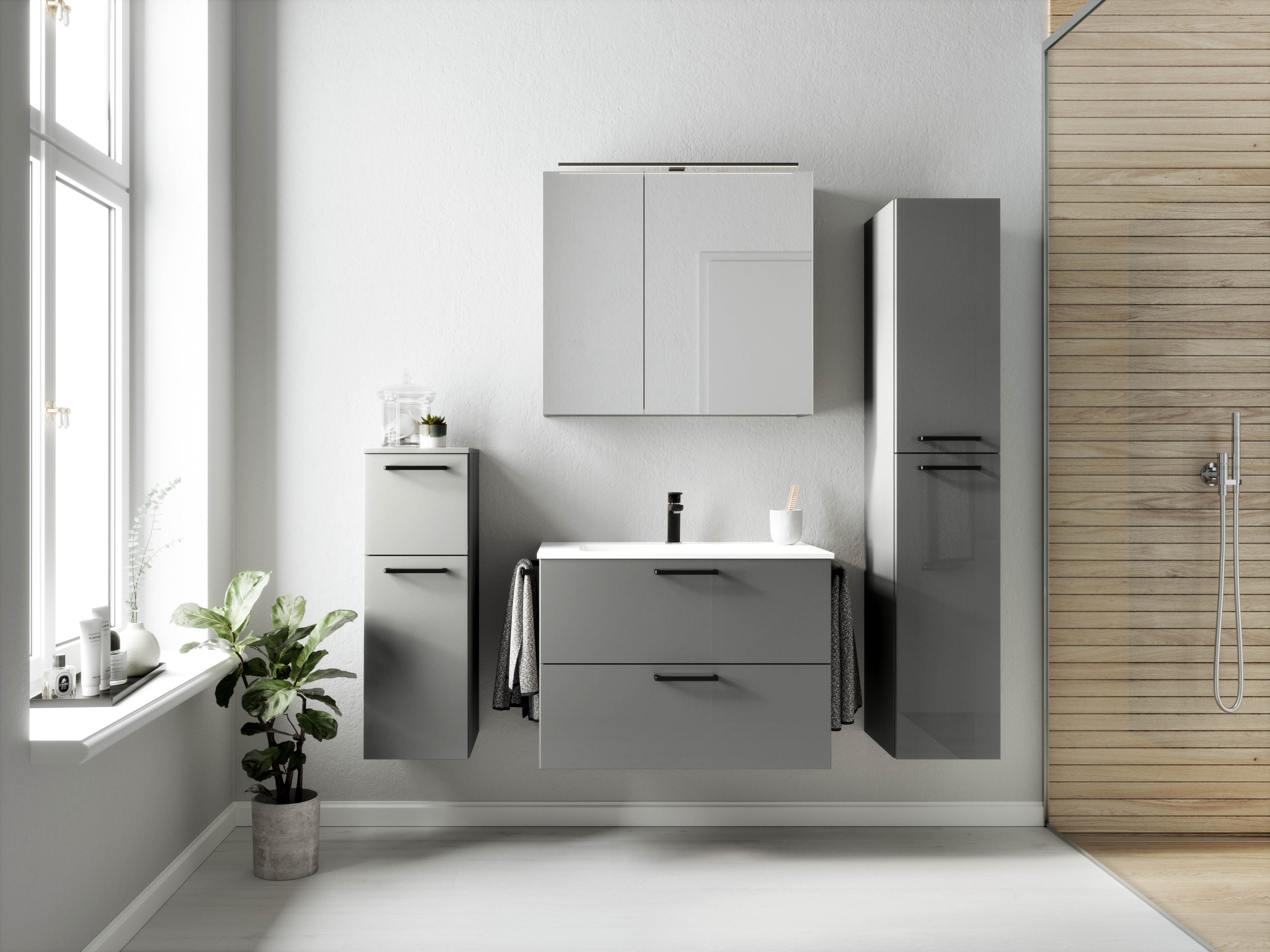 nobilia® Badmöbel-Set Tolvina, (4-St., vormontiert, mit günstig online kaufen