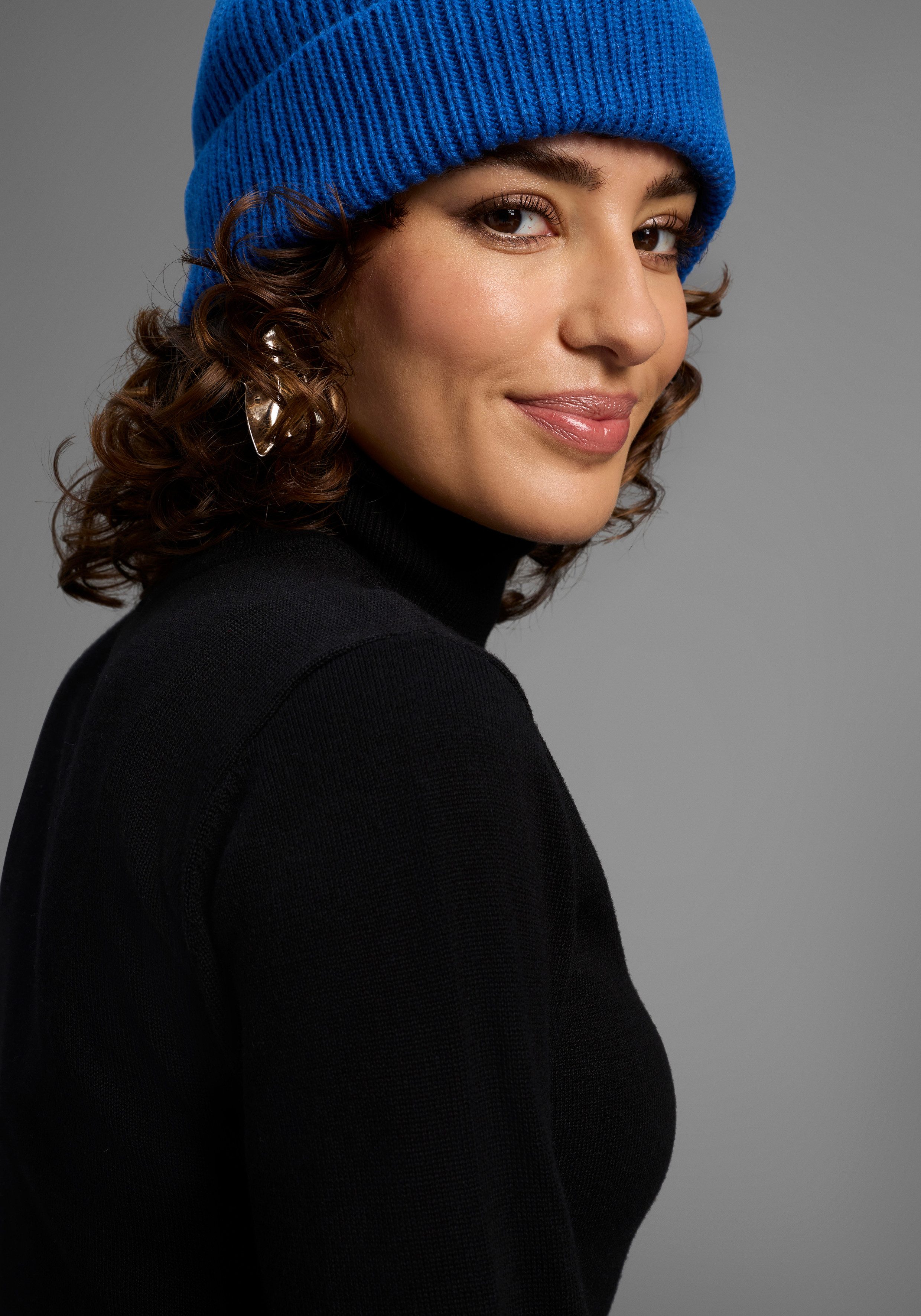 AJC Rollkragenpullover Feinstrick mit trendy Kontraststreifen günstig online kaufen