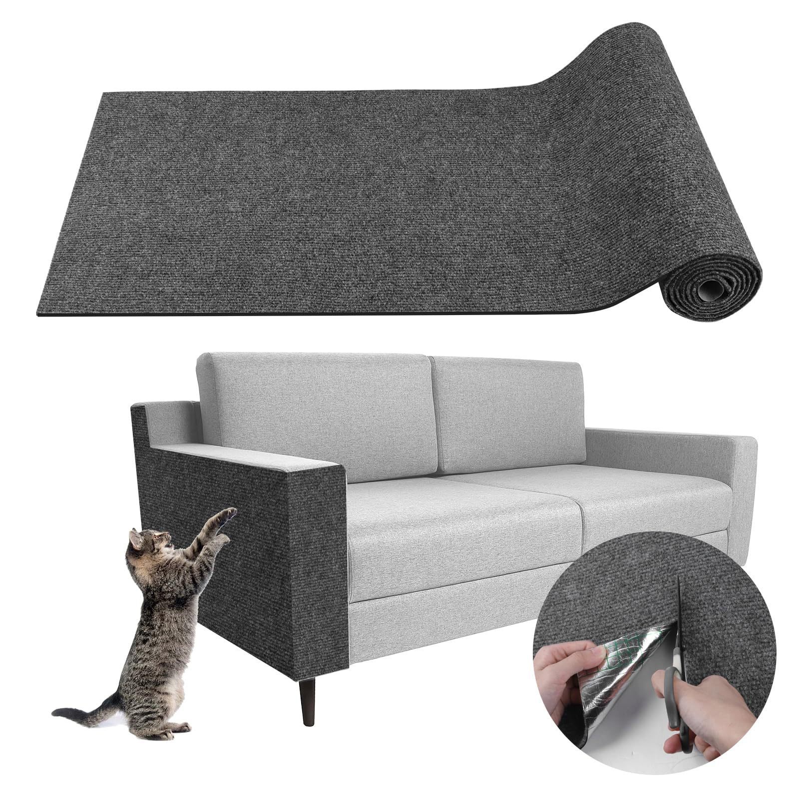 OKWISH Kratzmatte 100x400 CM Selbstklebend Kratzteppich günstig online kaufen