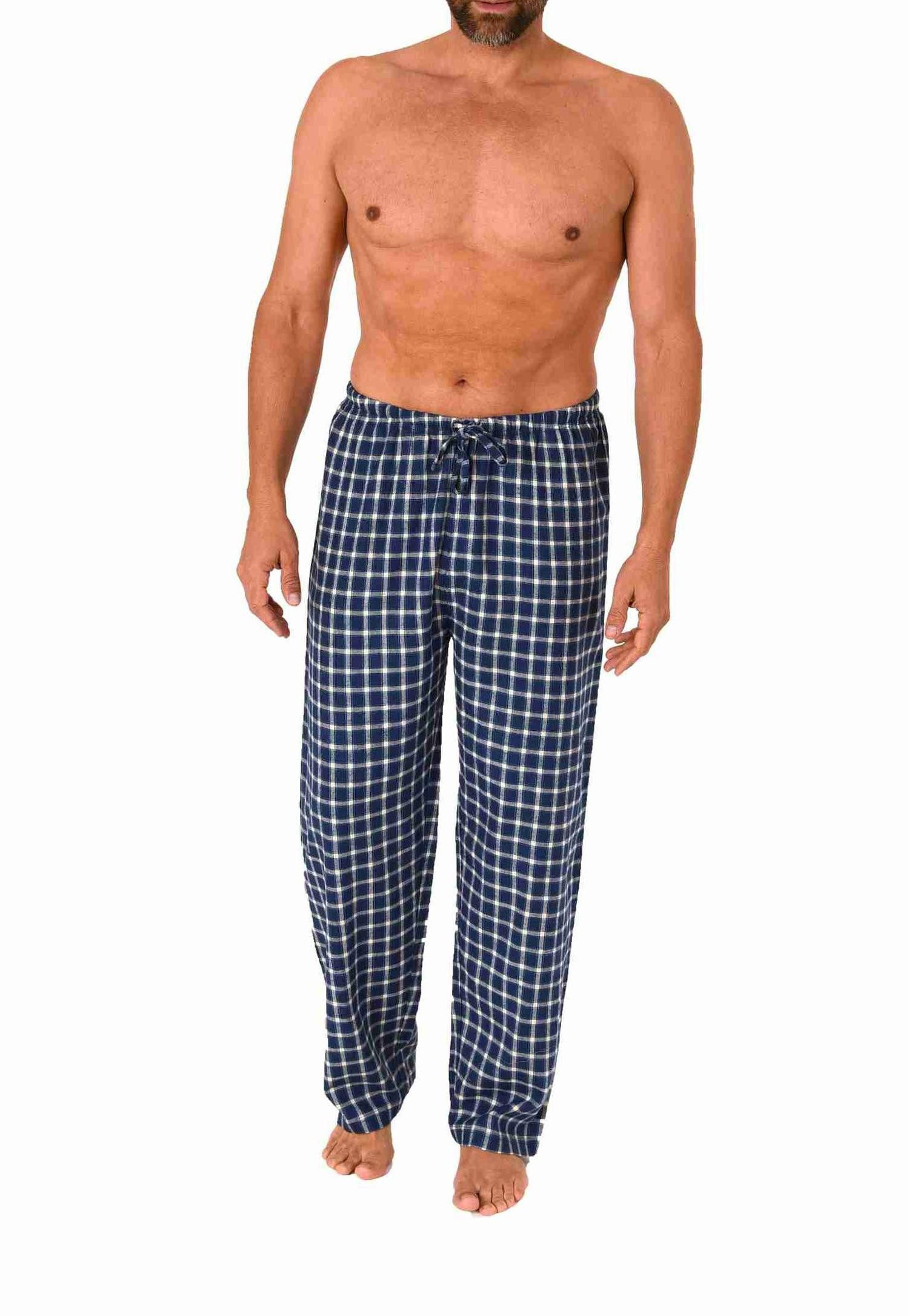 Trend by Normann Pyjama Herren Flanell Schlafanzug Hose lang in Karo Optik günstig online kaufen