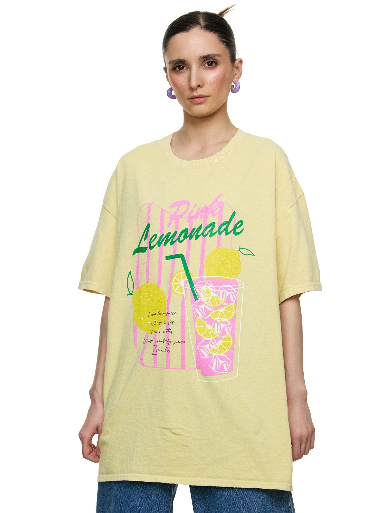 Worldclassca T-Shirt Worldclassca Oversized Print PINK günstig online kaufen