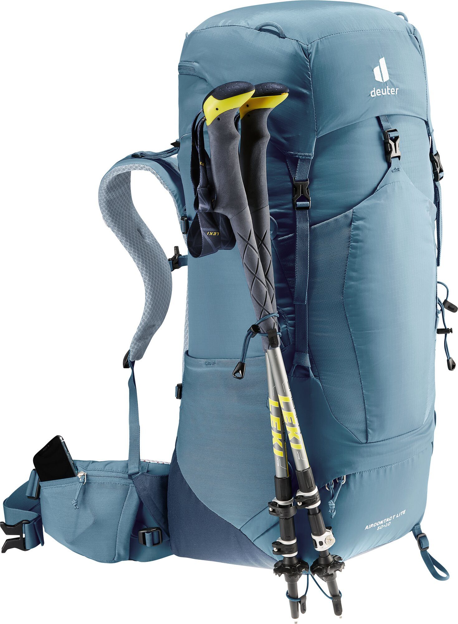deuter Trekkingrucksack Aircontact Lite 50 + 10, für Wandern und Bergsteigen, für hohen Tragekomfort