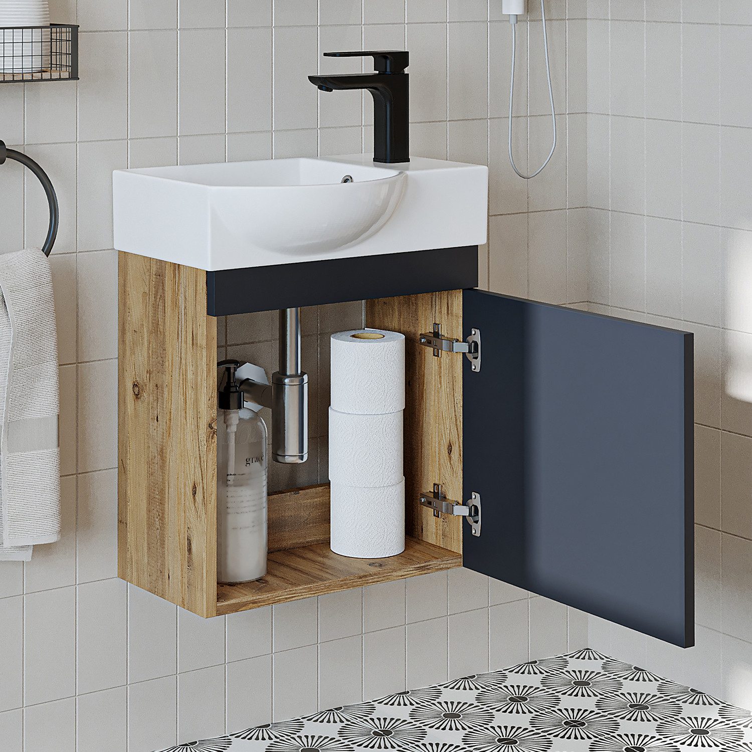 Roomart Badmöbel-Set PUNTO-SET, (Badmöbelset Unterschrank mit günstig online kaufen