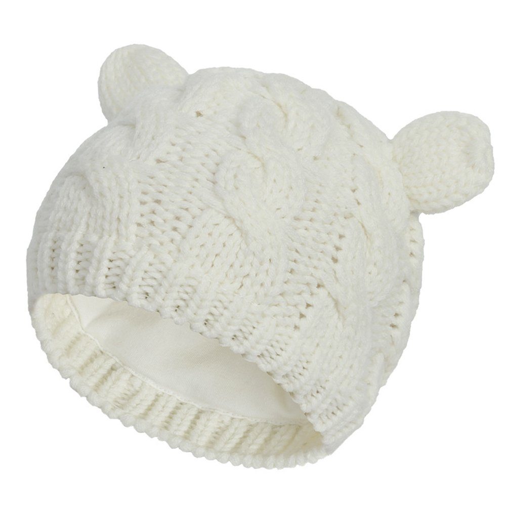 Strickmütze Kleinkind Winter Hüte neugeborene white Haiaveng Strickmütze Mütze, Säuglinge Geeignet Neugeborene für Baby