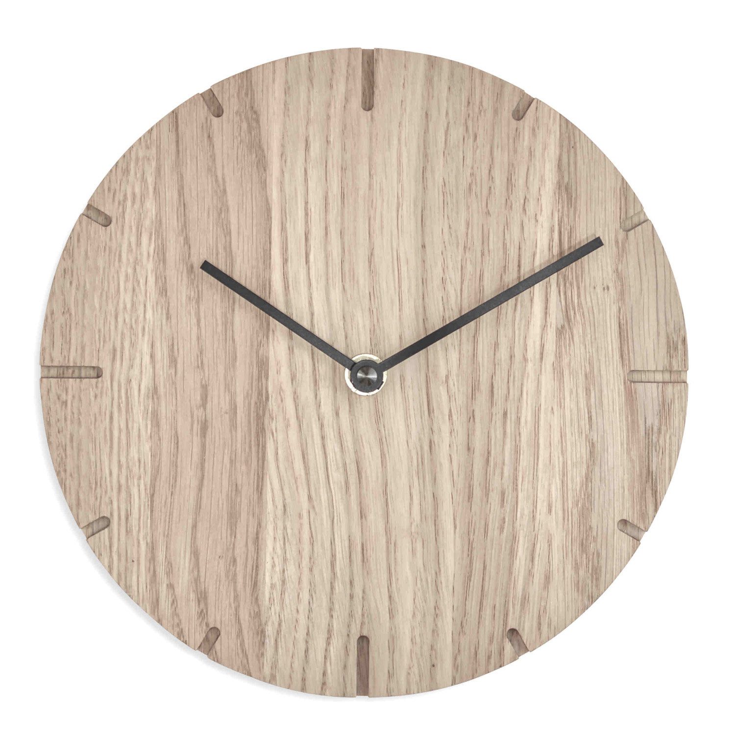 Natuhr Wanduhr Solide Mini Massivholz Eiche Mit Quarzwerk