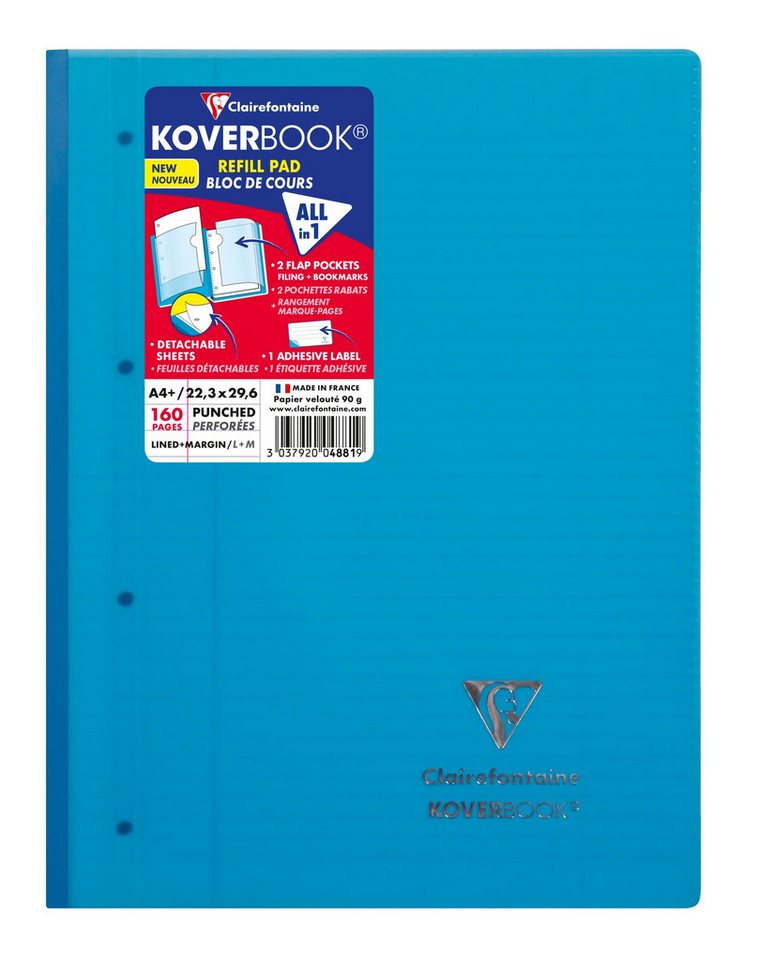 Thumbnail - CLAIREFONTAINE Notizheft 5x Koverbook Kursblock A4+ 80 Blatt - Sortiert 4881C