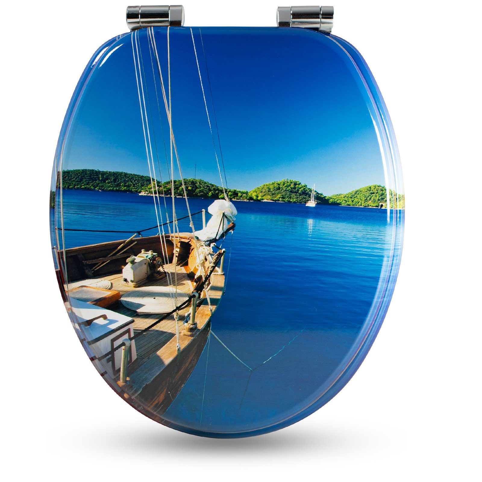 Sanfino WC-Sitz „Boat“ hochwertiger Toilettendeckel mit günstig online kaufen
