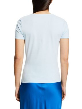 Esprit T-Shirt T-Shirt mit weitem Rundhalsausschnitt (1-tlg)