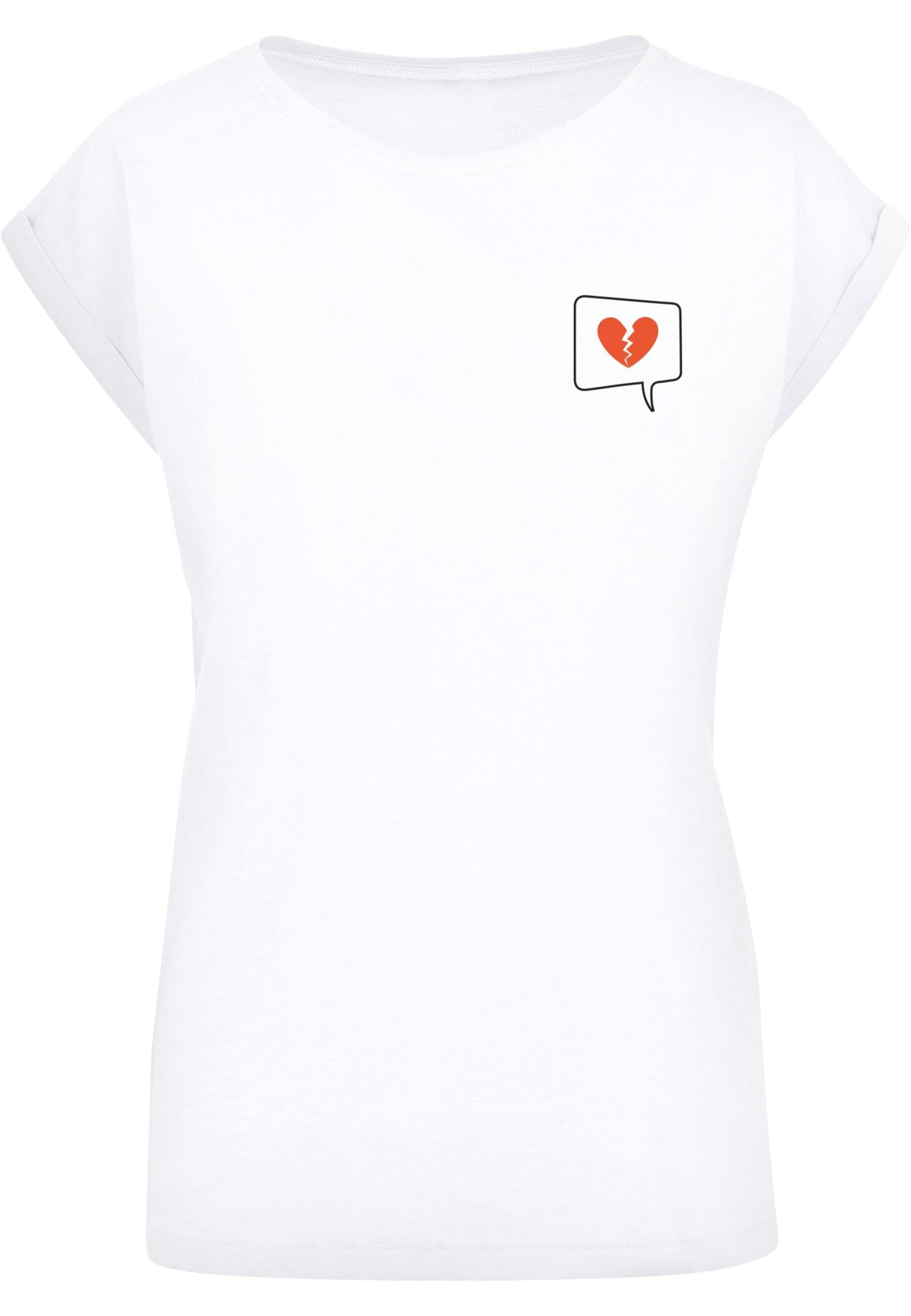 Merchcode T-Shirt Damen Ladies Heartbreak Extended Shoulder Tee (1-tlg) white | T-Shirts