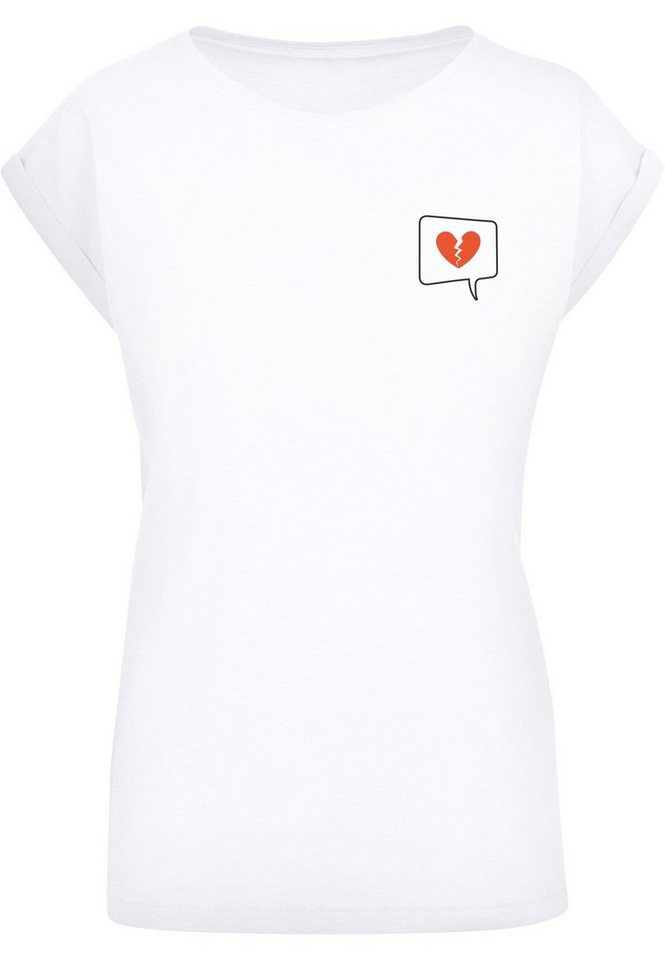 Merchcode T-Shirt Damen Ladies Heartbreak Extended Shoulder Tee (1-tlg)