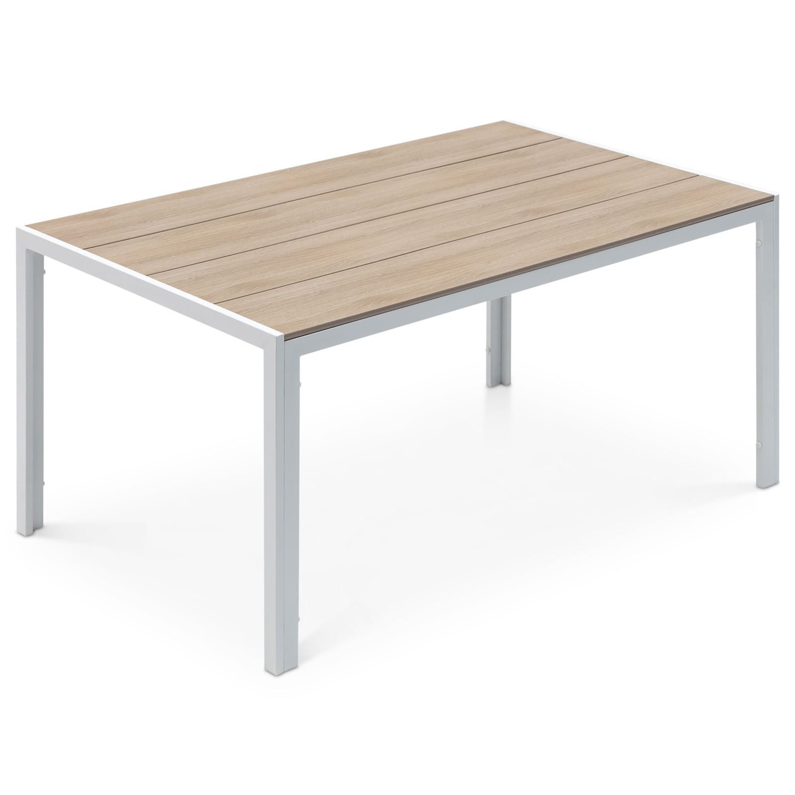 IDIMEX Gartentisch MONDELLO, Terrassentisch wetterfest 150x90 cm Weiß