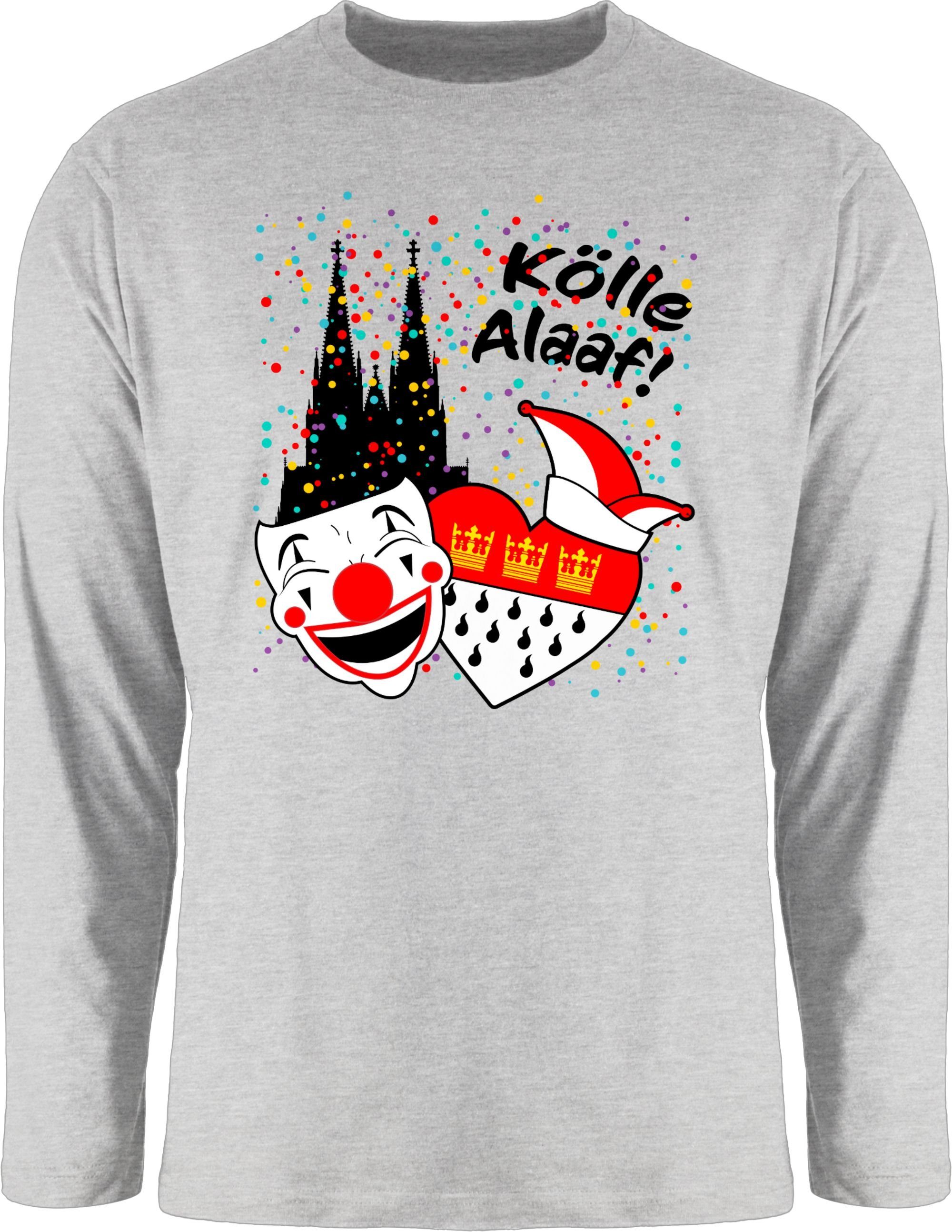 Rundhalsshirt Kölle Alaaf Kostüm Köln Karneval Wappen I Jeck Rut Wiees I Narren I Kö
