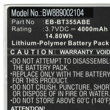 vhbw kompatibel mit Samsung Galaxy TAB A 8.0 WI-FI, TAB A 8.0 SM-T355, TAB Tablet-Akku Li-Polymer 4000 mAh (3,7 V)