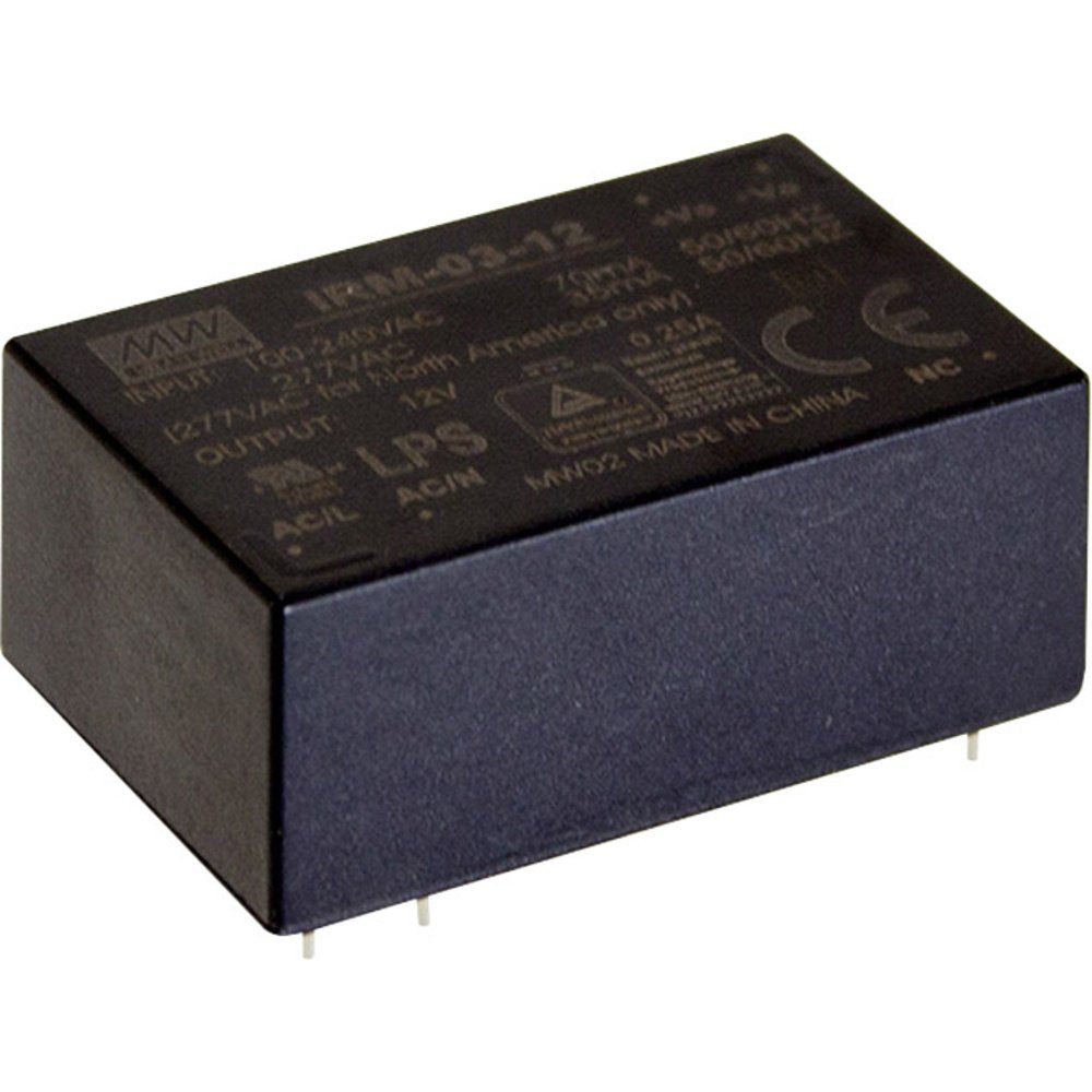 Mean Well IRM-03-5 AC/DC-Printnetzteil 5 V/DC 600 mA 3 W AC/DC-Einbaunetzteil