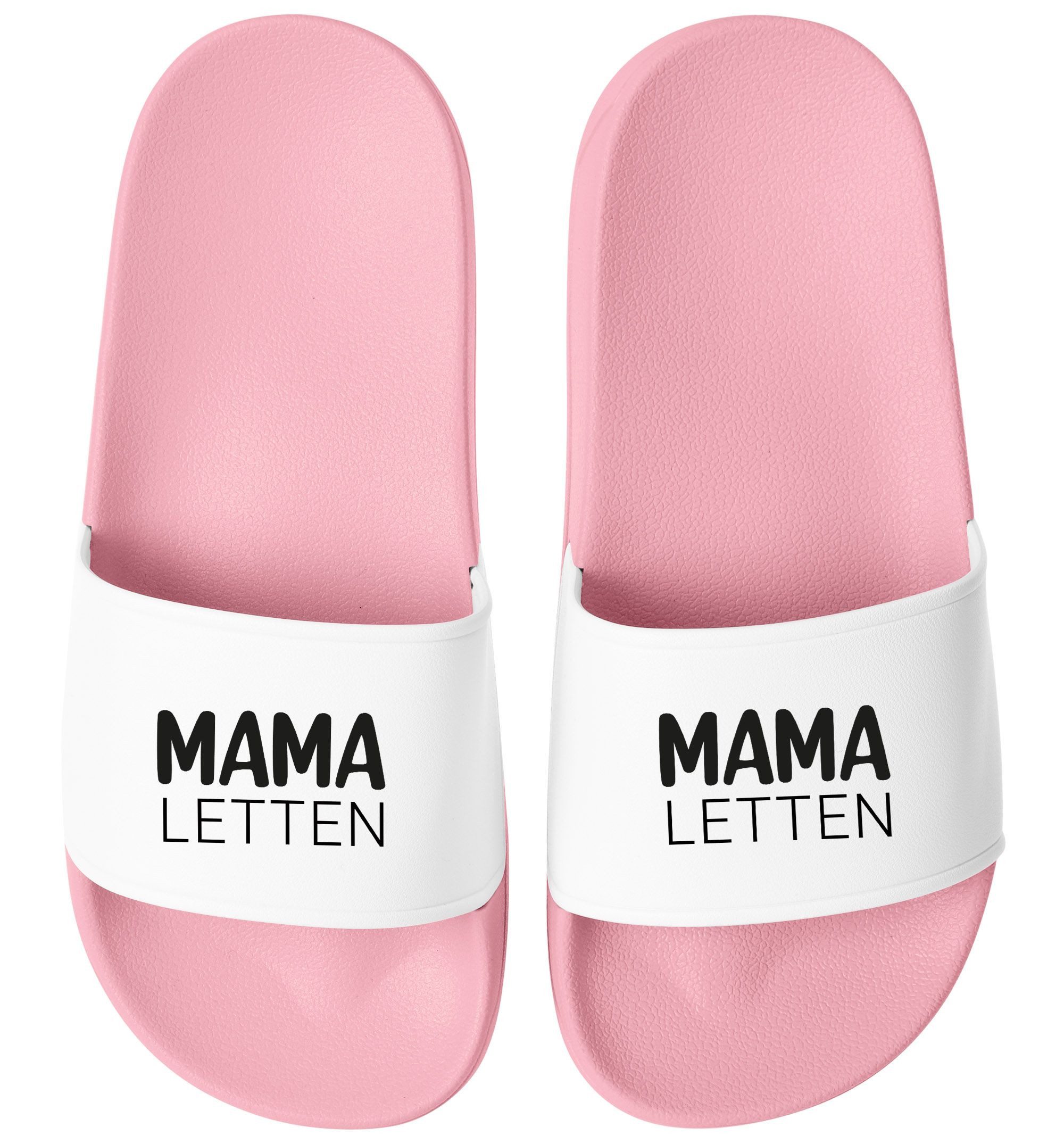 MoonWorks Badeschlappen Mama/Oma-Letten Badelatschen mit Spruch Lustig Geschenk Badesandale