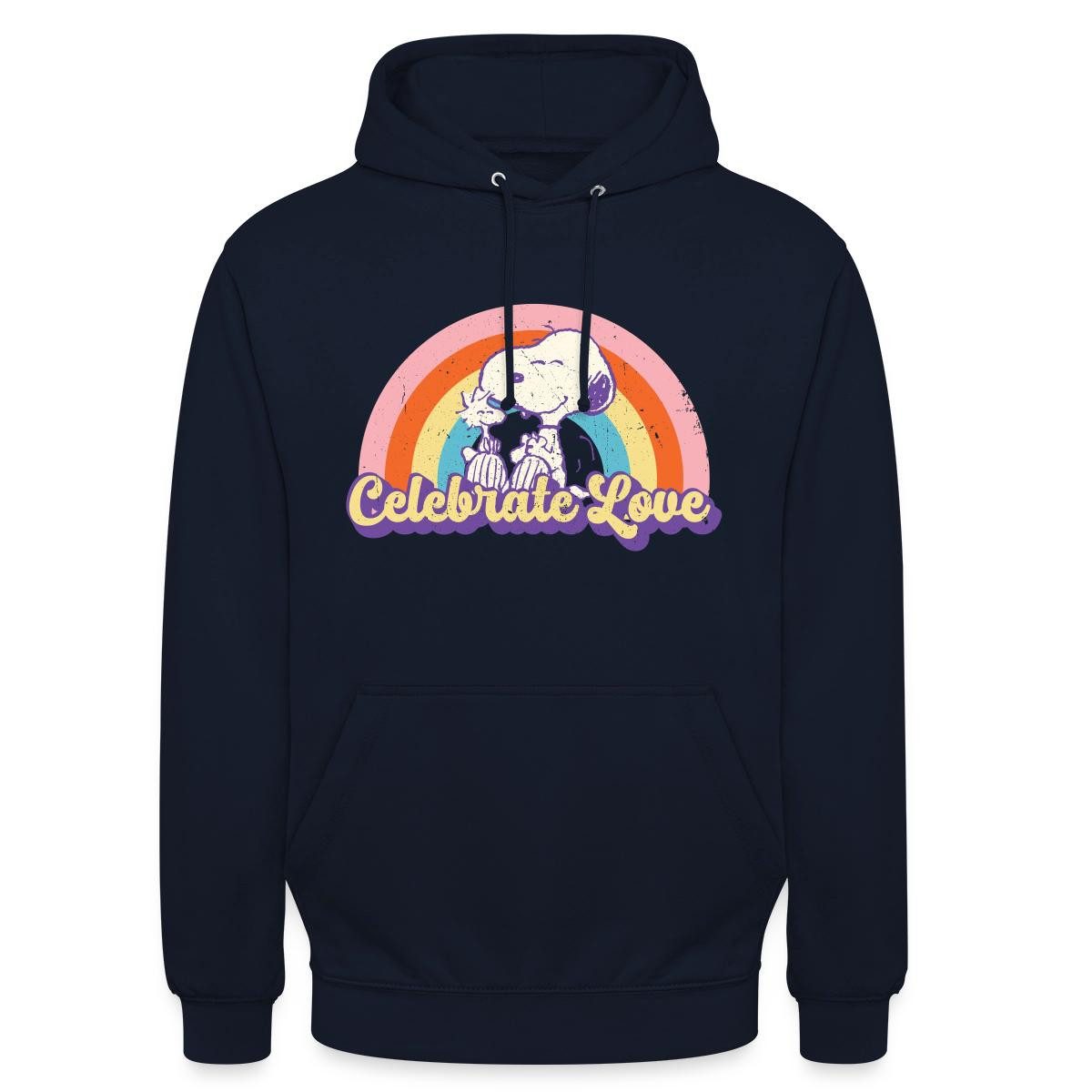 Spreadshirt Hoodie Peanuts Celebrate Love Design Mit Snoopy Unisex Hoodie (1-tlg)