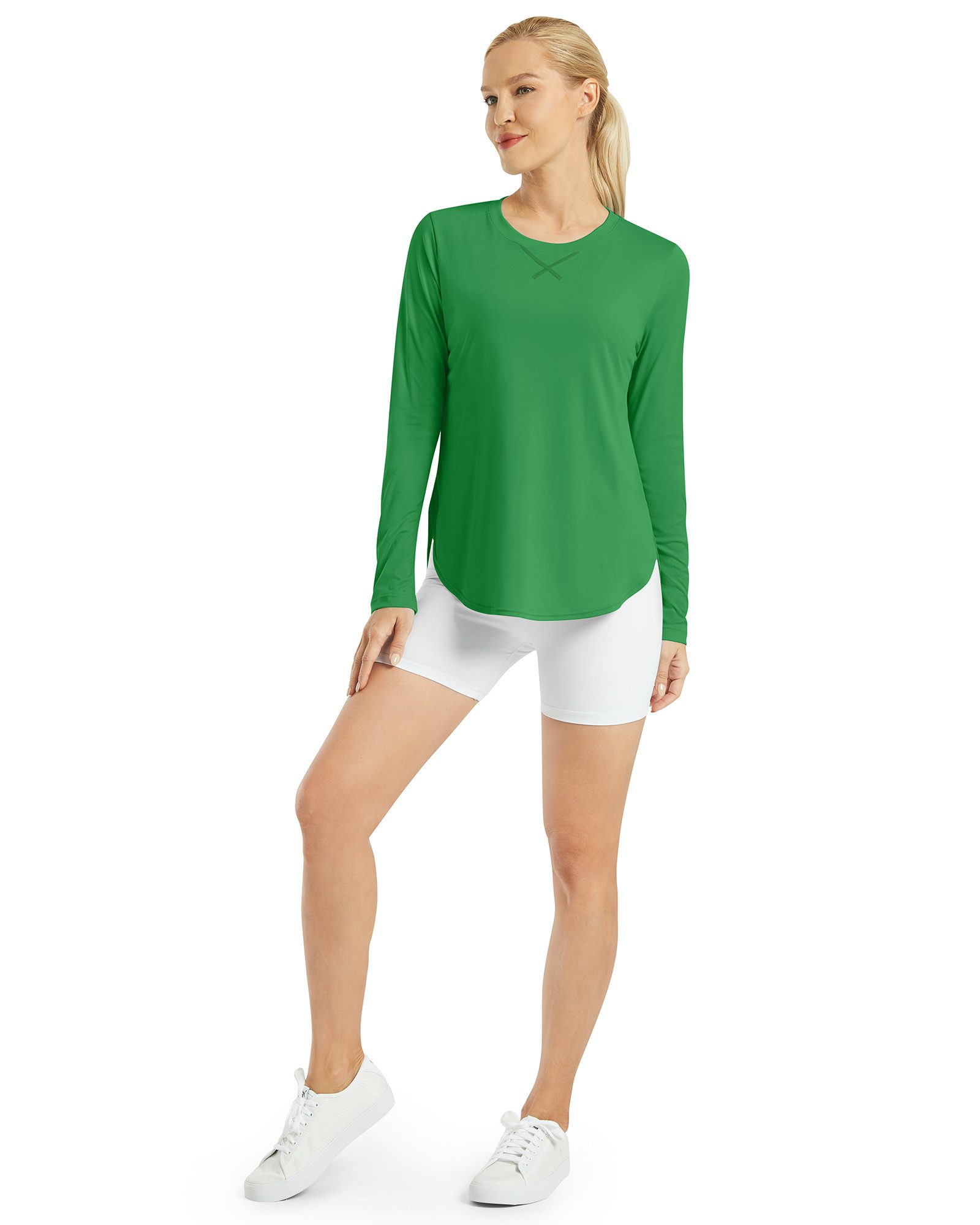 G4Free Langarmshirt Damen Sport Shirts Langarmshirt Sonnenschutz Shirt UV Schutz UPF 50+ UV-Schutz,Schnelltrocknend,Atmungsaktiv, Hohe Seitenschlitze