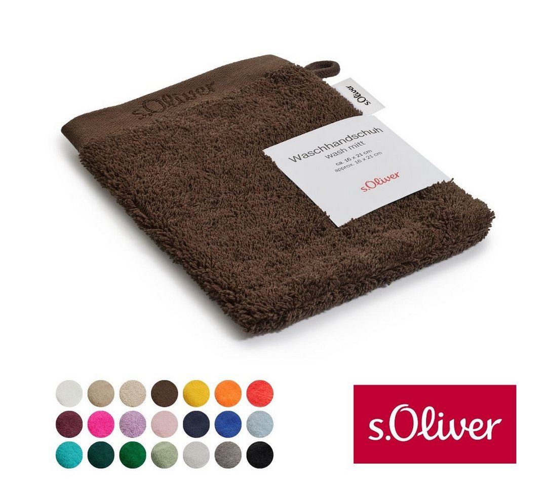 s.Oliver Waschhandschuh s.Oliver, Premium Qualität, 600 gr/m², auch als Sets erhältlich, Walkfrottier (1-St), große Farbauswahl, auch als Duschtuch, Handtuch, Gästetuch