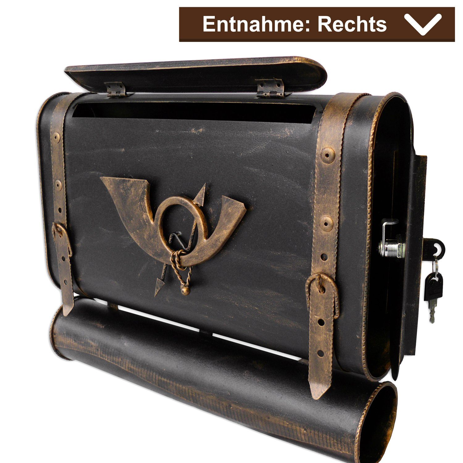 Briefkasten-Versandshop Wandbriefkasten Briefkasten Retro alter Koffer günstig online kaufen