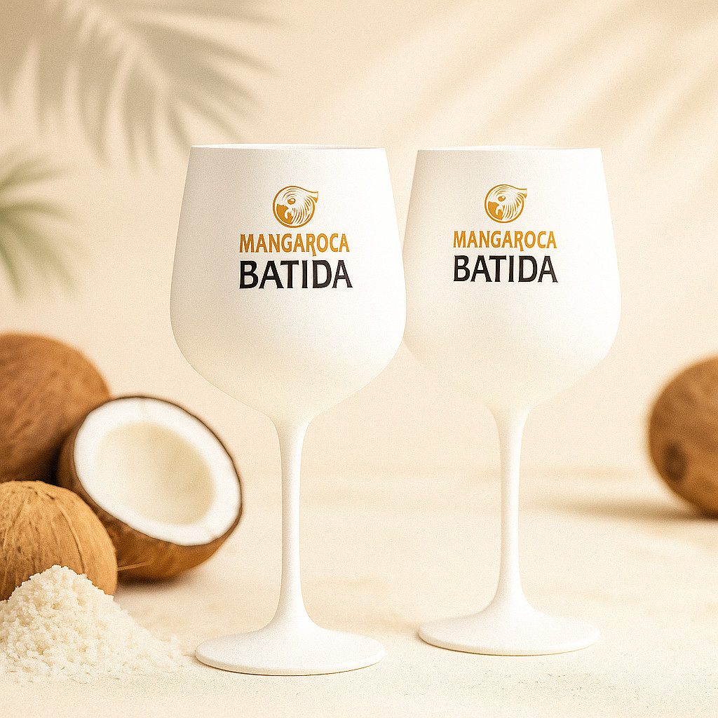 Ballon Gläser-Set Mangaroca Batida 2er Set – Weiße mattierte Cocktailgläser – 2 Stück