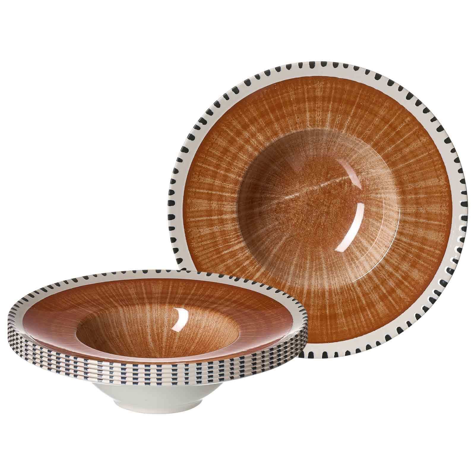 Ritzenhoff & Breker Pastateller Natura Gourmetteller ø 28 cm 6er Set, (6 St)