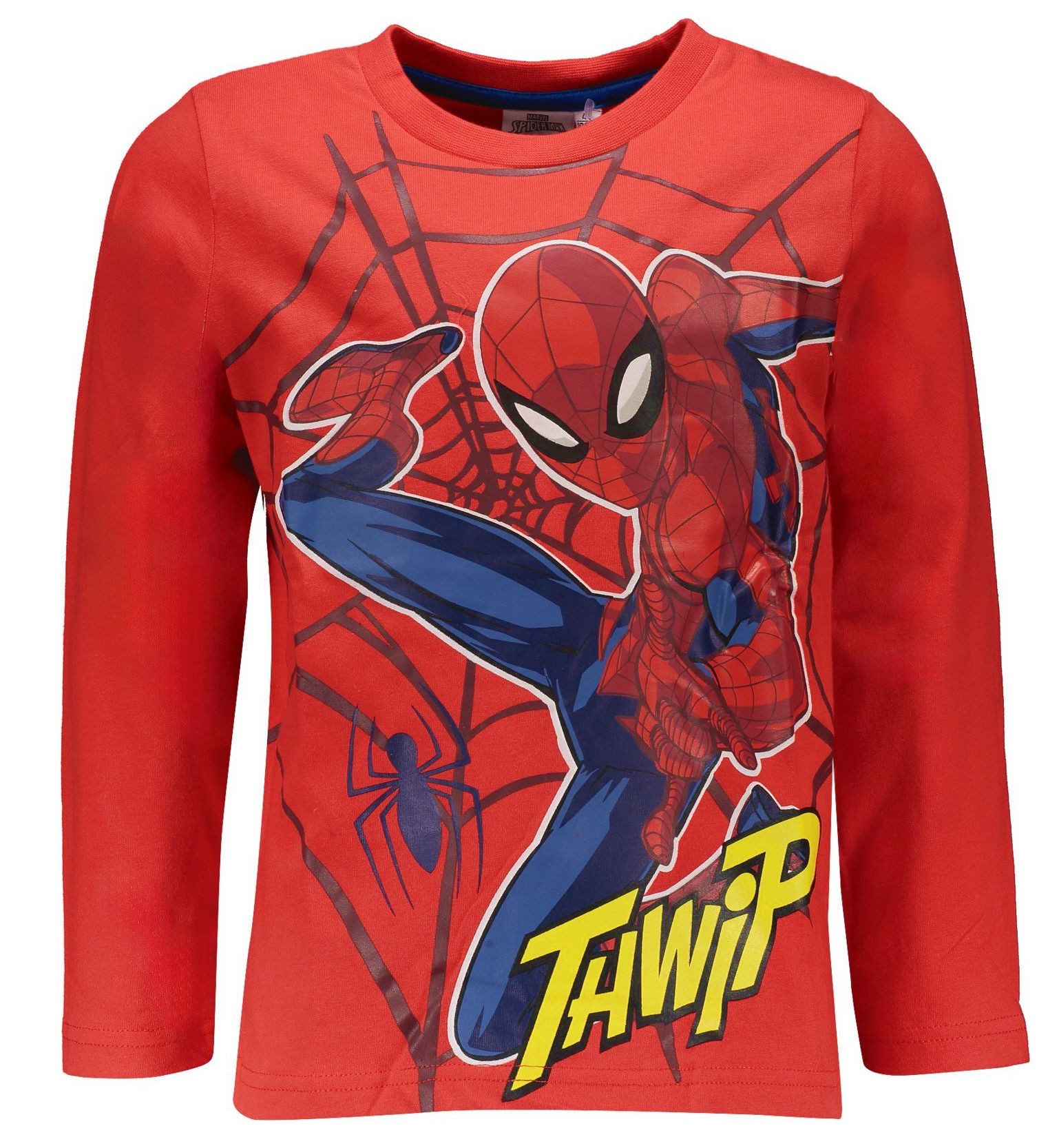 Spiderman Longsleeve Spider Man Langarm T-Shirts Jungen rot Sweatshirt 3-8 Jahre Spiderman Jungen Kleidung mit lizensiertem Print