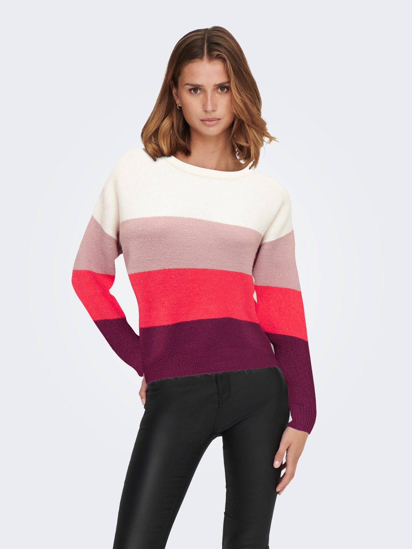 Strickpullover Gestreift Feinstrick Langarm JDYNEWELANOR